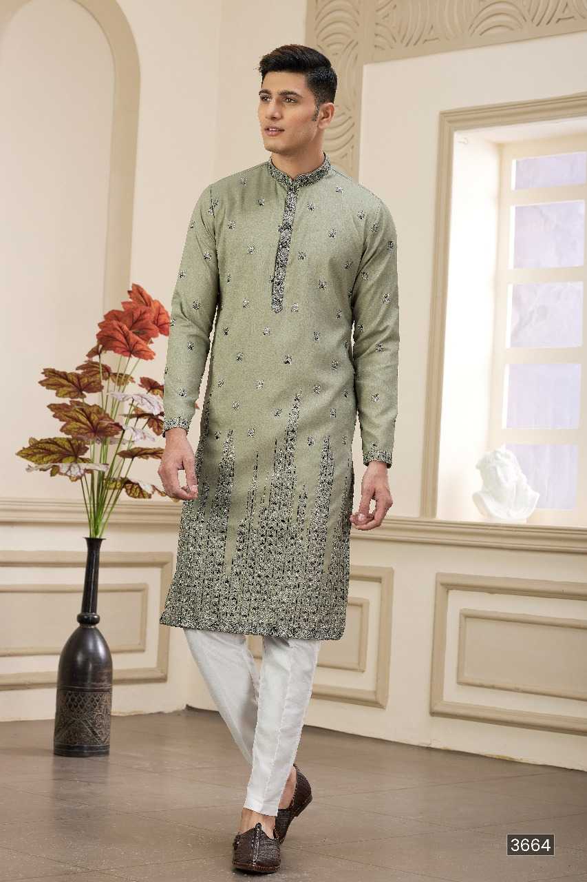 Ynf Art Silk RIN197 3102 Mens Wear Wholesale Mens Kurtas Mens Kurta Pyjama Embroidered Kurta Pajama Manufacturer