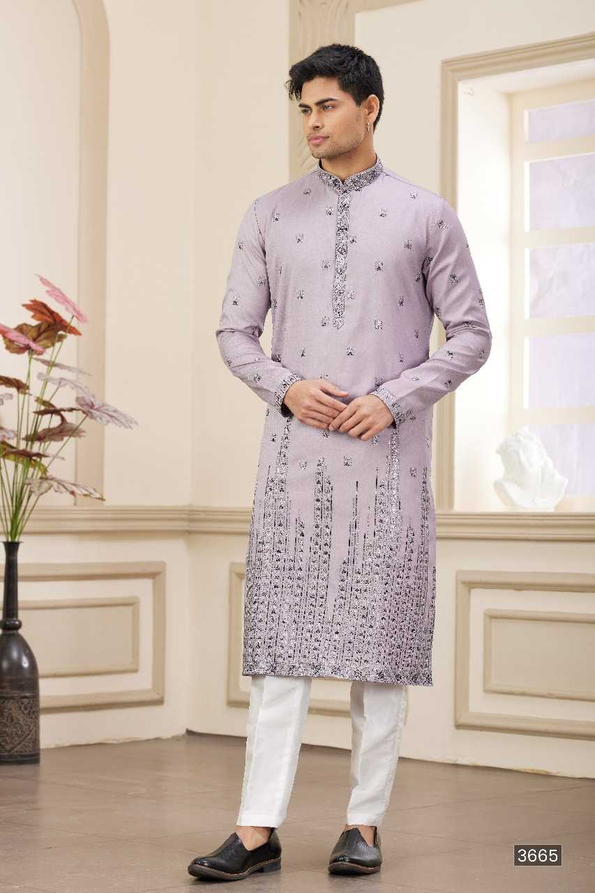 Ynf Art Silk RIN197 3102 Mens Wear Wholesale Mens Kurtas Mens Kurta Pyjama Embroidered Kurta Pajama Manufacturer