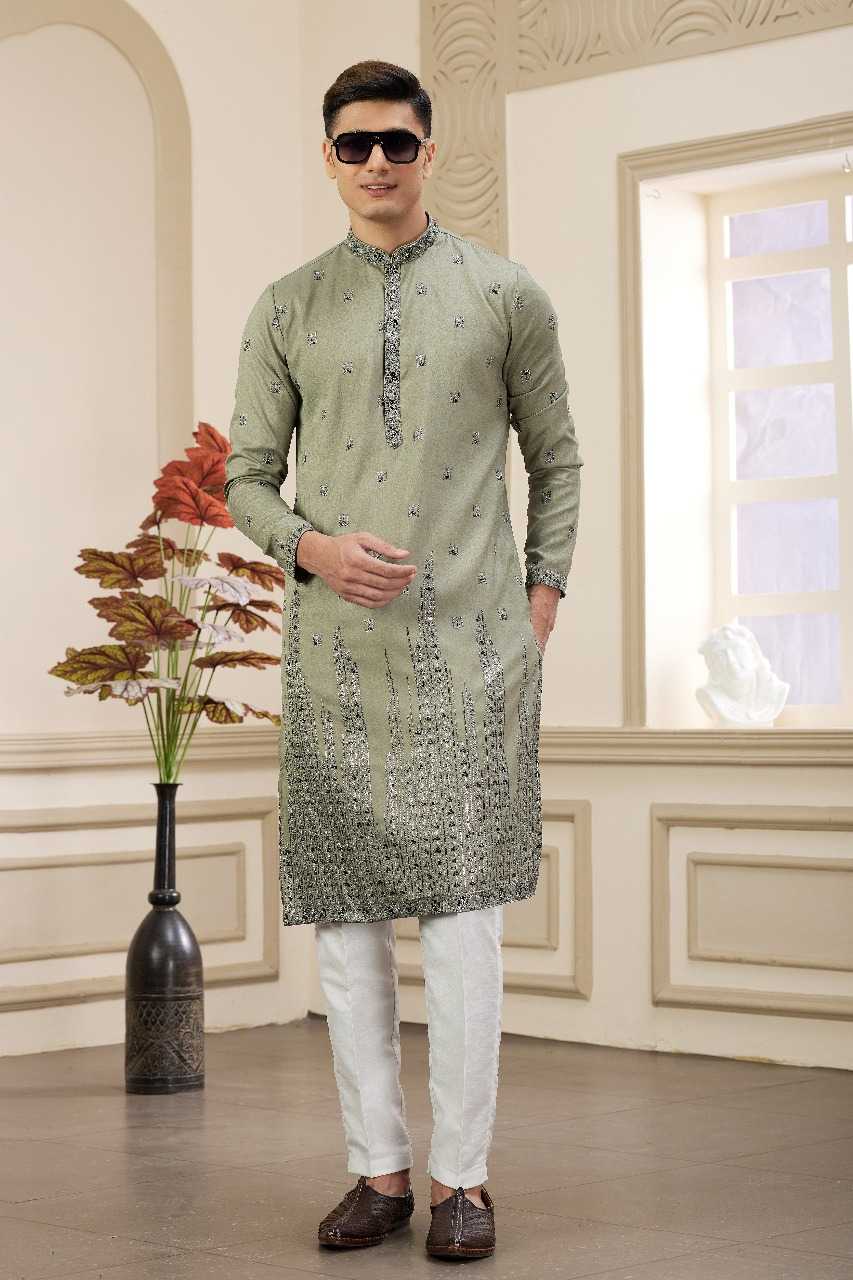 Ynf Art Silk RIN197 3102 Mens Wear Wholesale Mens Kurtas Mens Kurta Pyjama Embroidered Kurta Pajama Manufacturer