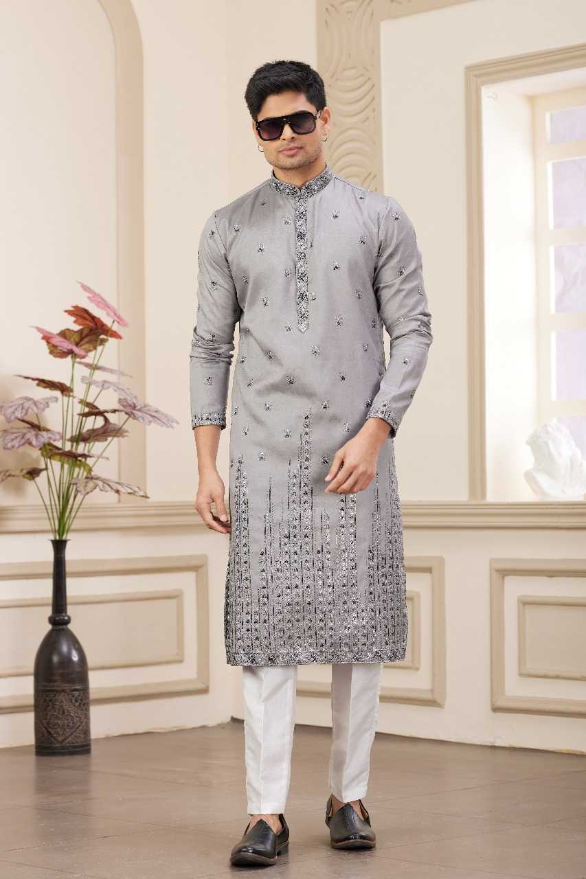 Ynf Art Silk RIN197 3102 Mens Wear Wholesale Mens Kurtas Mens Kurta Pyjama Embroidered Kurta Pajama Manufacturer