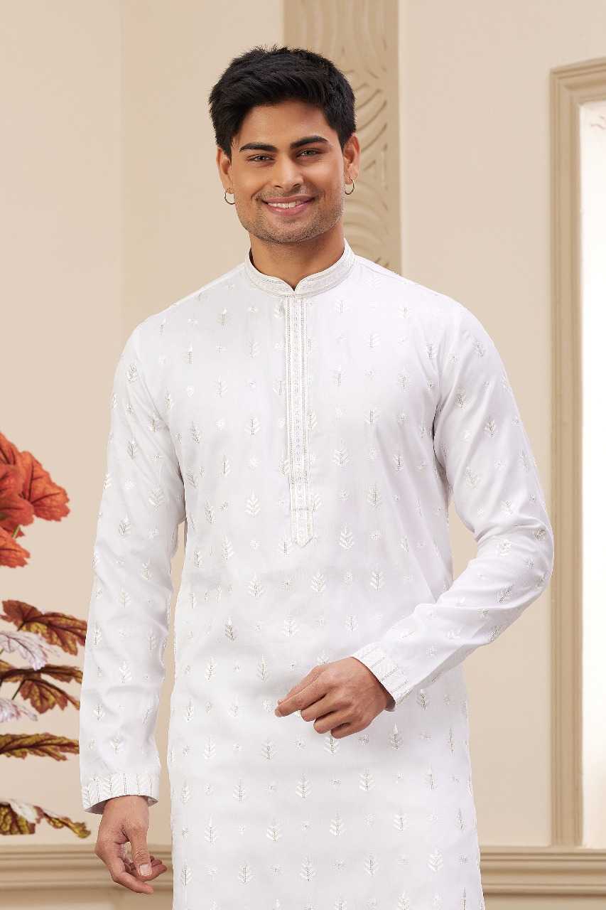 Ynf Art Silk RIN197 3102 Mens Wear Wholesale Mens Kurtas Mens Kurta Pyjama Embroidered Kurta Pajama Manufacturer
