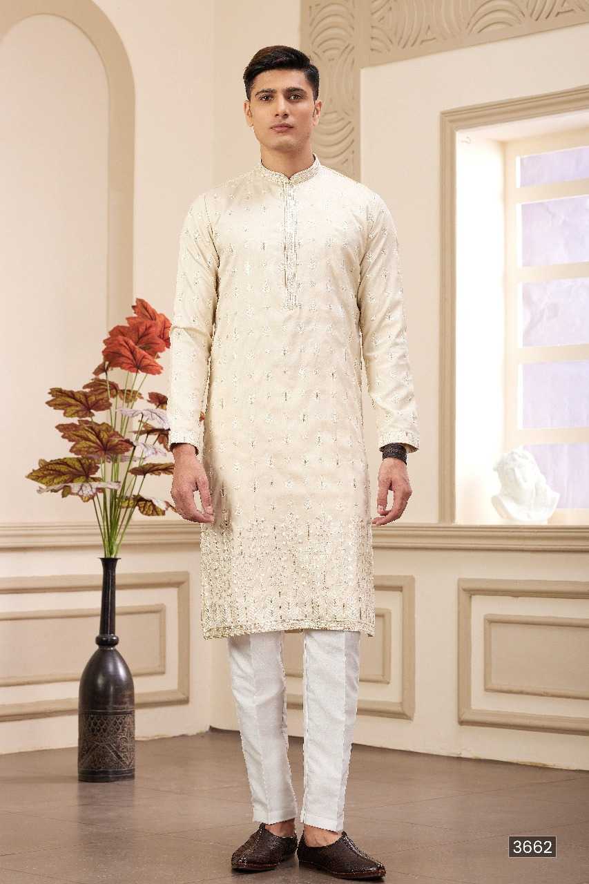 Ynf Art Silk RIN197 3102 Mens Wear Wholesale Mens Kurtas Mens Kurta Pyjama Embroidered Kurta Pajama Manufacturer