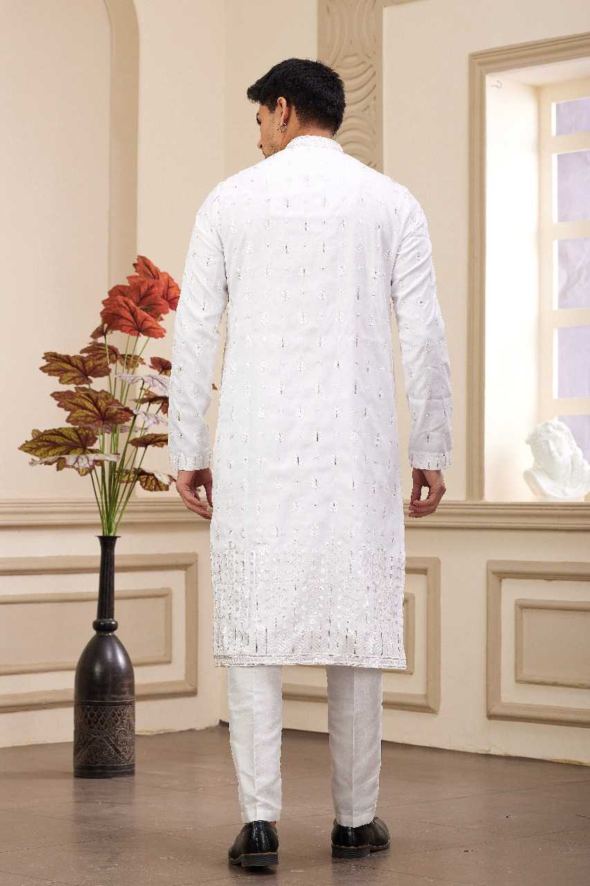 Ynf Art Silk RIN197 3102 Mens Wear Wholesale Mens Kurtas Mens Kurta Pyjama Embroidered Kurta Pajama Manufacturer