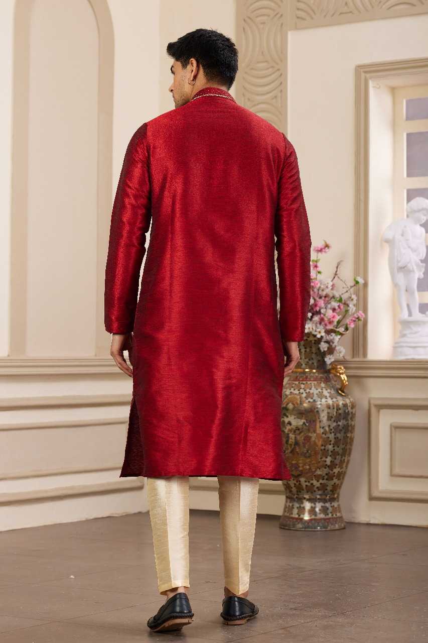 Ynf Art Silk RIN197 3103 Mens Wear Wholesale Mens Kurtas Mens Kurta Pyjama Embroidered Kurta Pajama Manufacturer