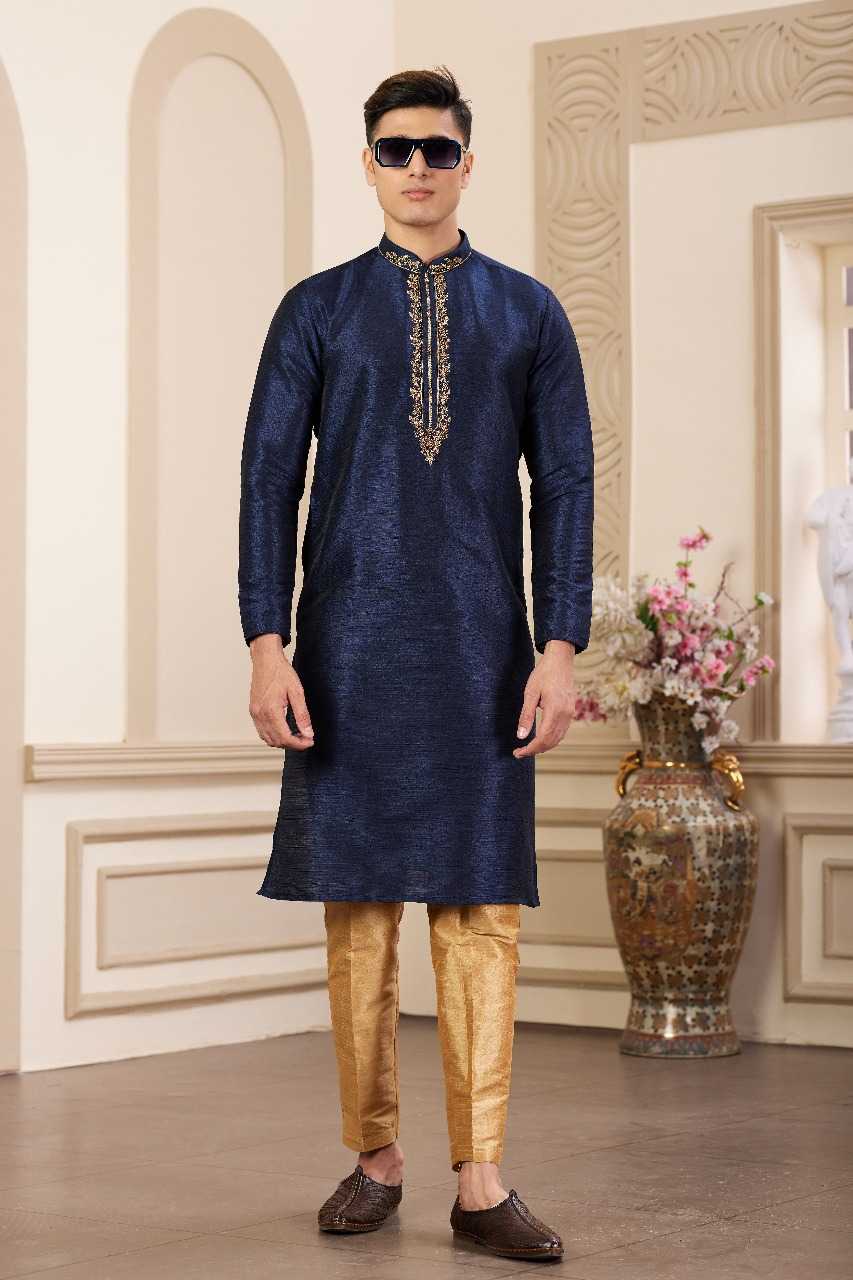Ynf Art Silk RIN197 3103 Mens Wear Wholesale Mens Kurtas Mens Kurta Pyjama Embroidered Kurta Pajama Manufacturer