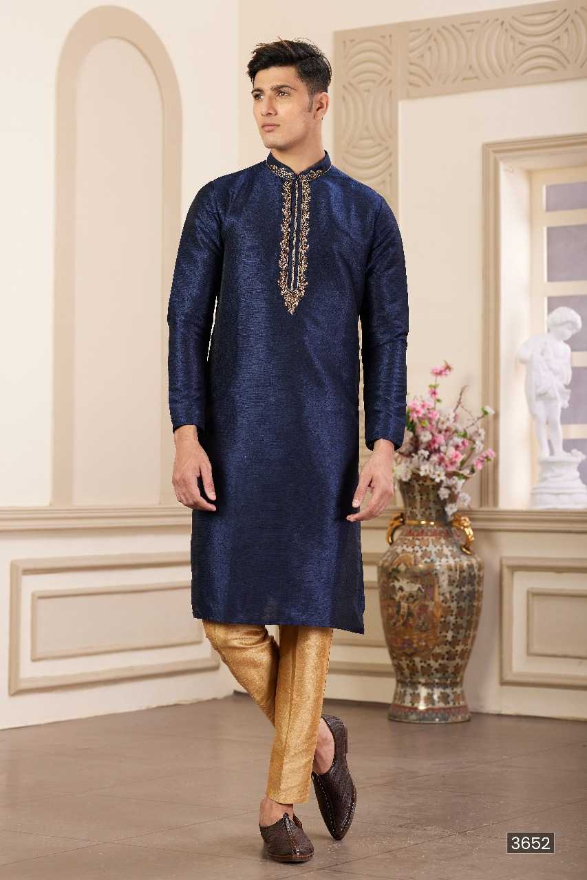 Ynf Art Silk RIN197 3103 Mens Wear Wholesale Mens Kurtas Mens Kurta Pyjama Embroidered Kurta Pajama Manufacturer