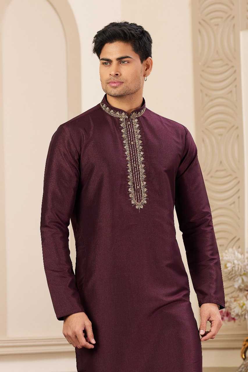Ynf Art Silk RIN197 3103 Mens Wear Wholesale Mens Kurtas Mens Kurta Pyjama Embroidered Kurta Pajama Manufacturer