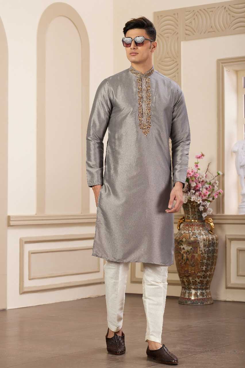 Ynf Art Silk RIN197 3103 Mens Wear Wholesale Mens Kurtas Mens Kurta Pyjama Embroidered Kurta Pajama Manufacturer