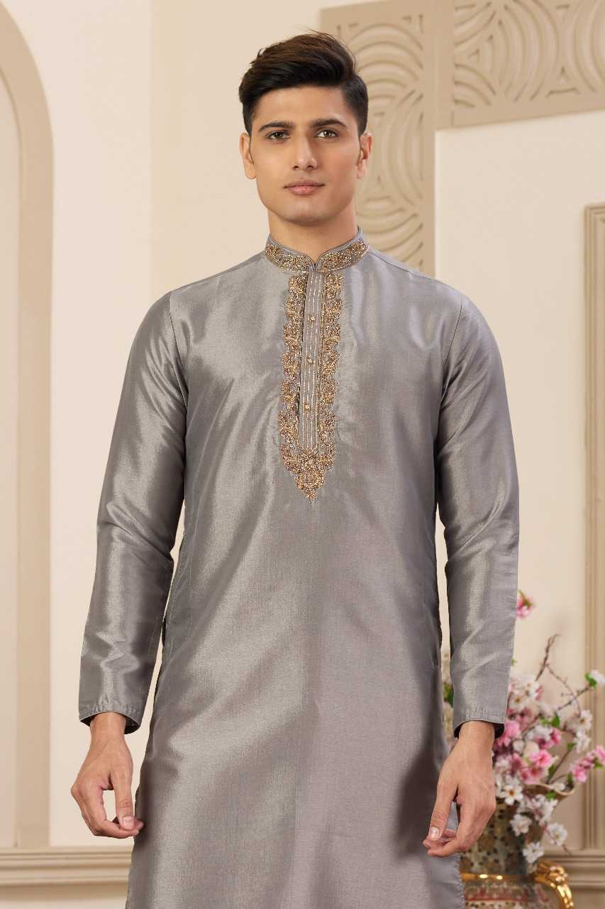 Ynf Art Silk RIN197 3103 Mens Wear Wholesale Mens Kurtas Mens Kurta Pyjama Embroidered Kurta Pajama Manufacturer