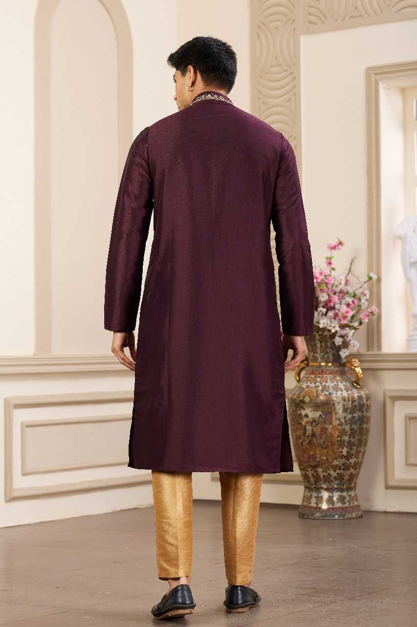 Ynf Art Silk RIN197 3103 Mens Wear Wholesale Mens Kurtas Mens Kurta Pyjama Embroidered Kurta Pajama Manufacturer
