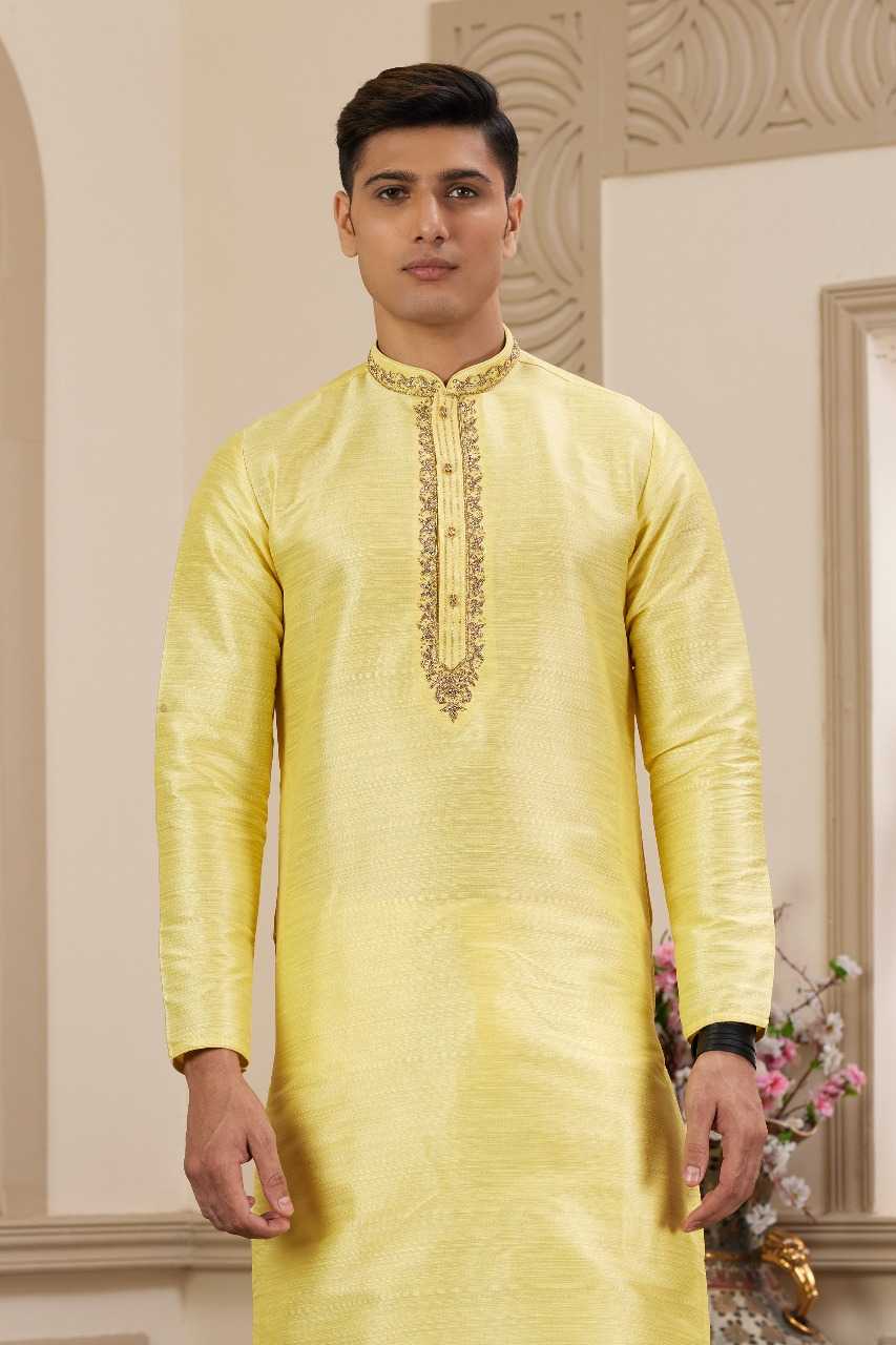 Ynf Art Silk RIN197 3103 Mens Wear Wholesale Mens Kurtas Mens Kurta Pyjama Embroidered Kurta Pajama Manufacturer