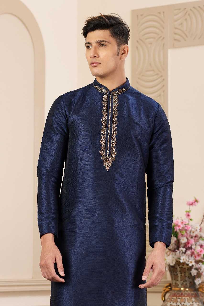 Ynf Art Silk RIN197 3103 Mens Wear Wholesale Mens Kurtas Mens Kurta Pyjama Embroidered Kurta Pajama Manufacturer