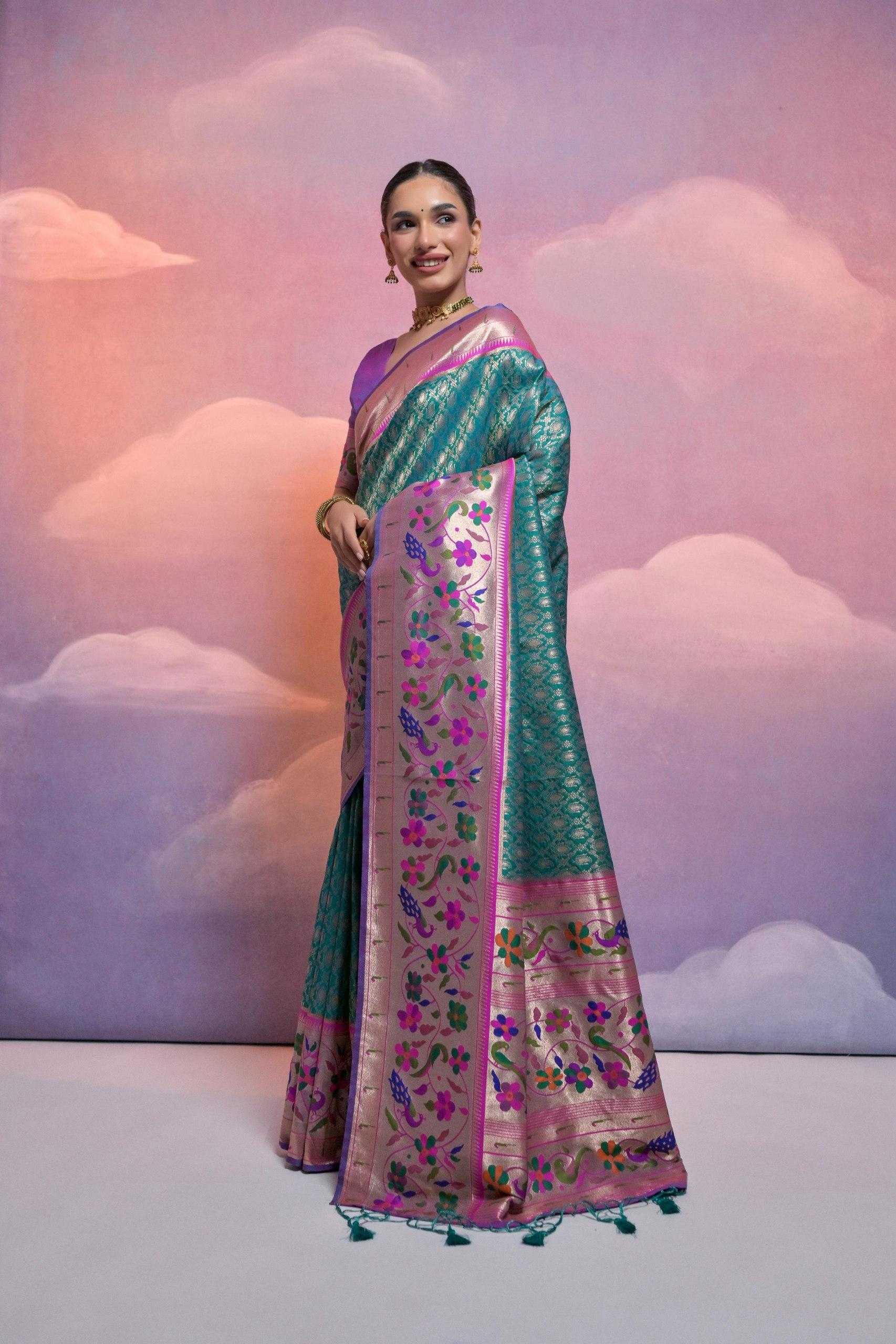 Ynf Banana Silk KESH532 Paithani Vani Sarees Wholesale Designer Sarees Fancy Sarees Zari Sarees Manufacturer
