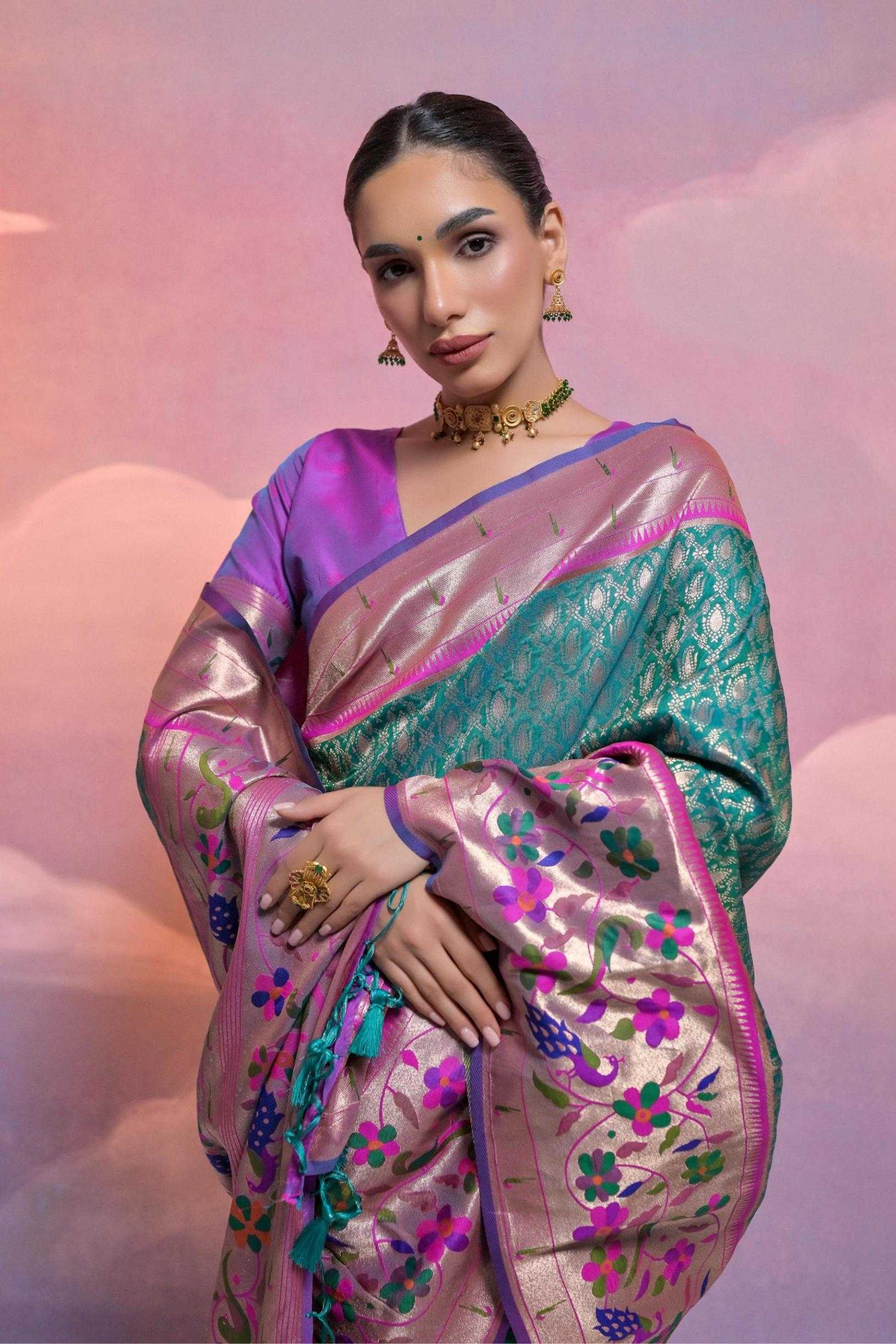 Ynf Banana Silk KESH532 Paithani Vani Sarees Wholesale Designer Sarees Fancy Sarees Zari Sarees Manufacturer