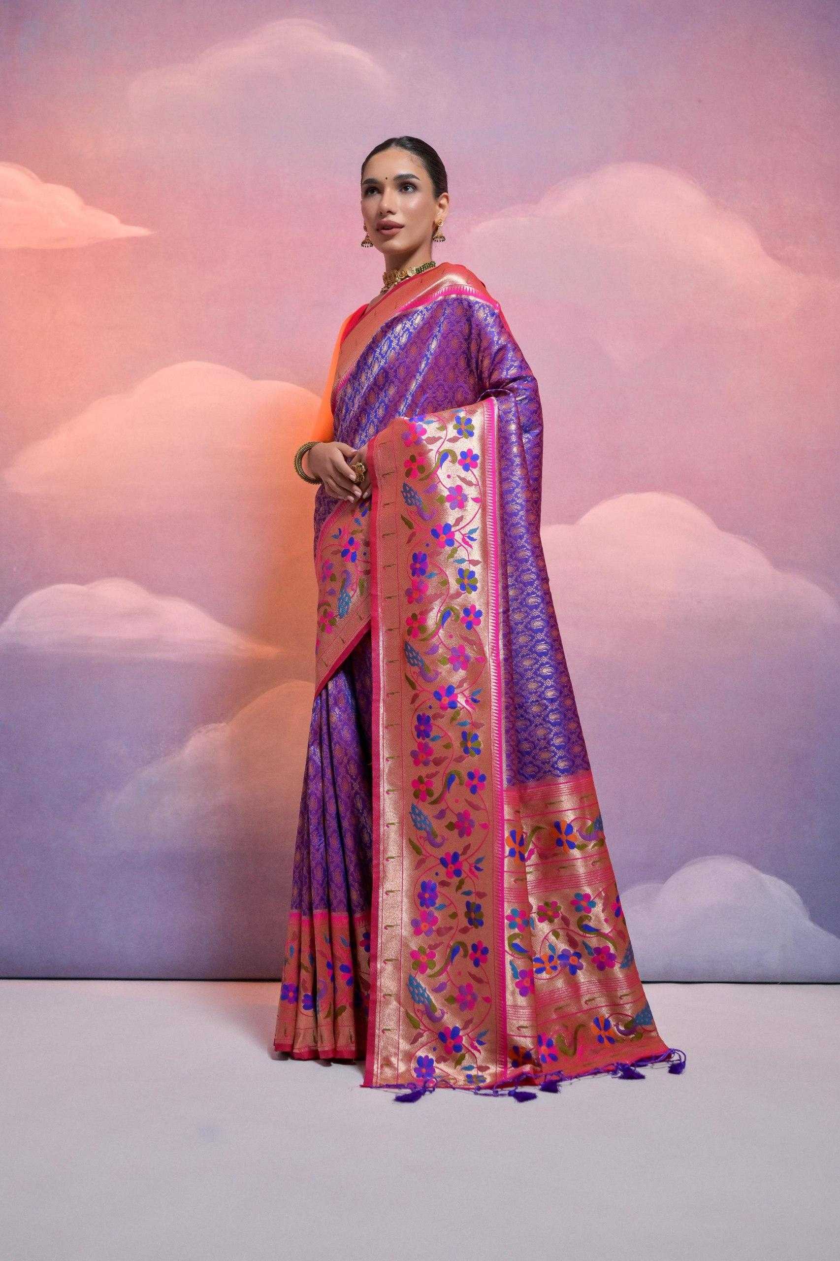 Ynf Banana Silk KESH532 Paithani Vani Sarees Wholesale Designer Sarees Fancy Sarees Zari Sarees Manufacturer