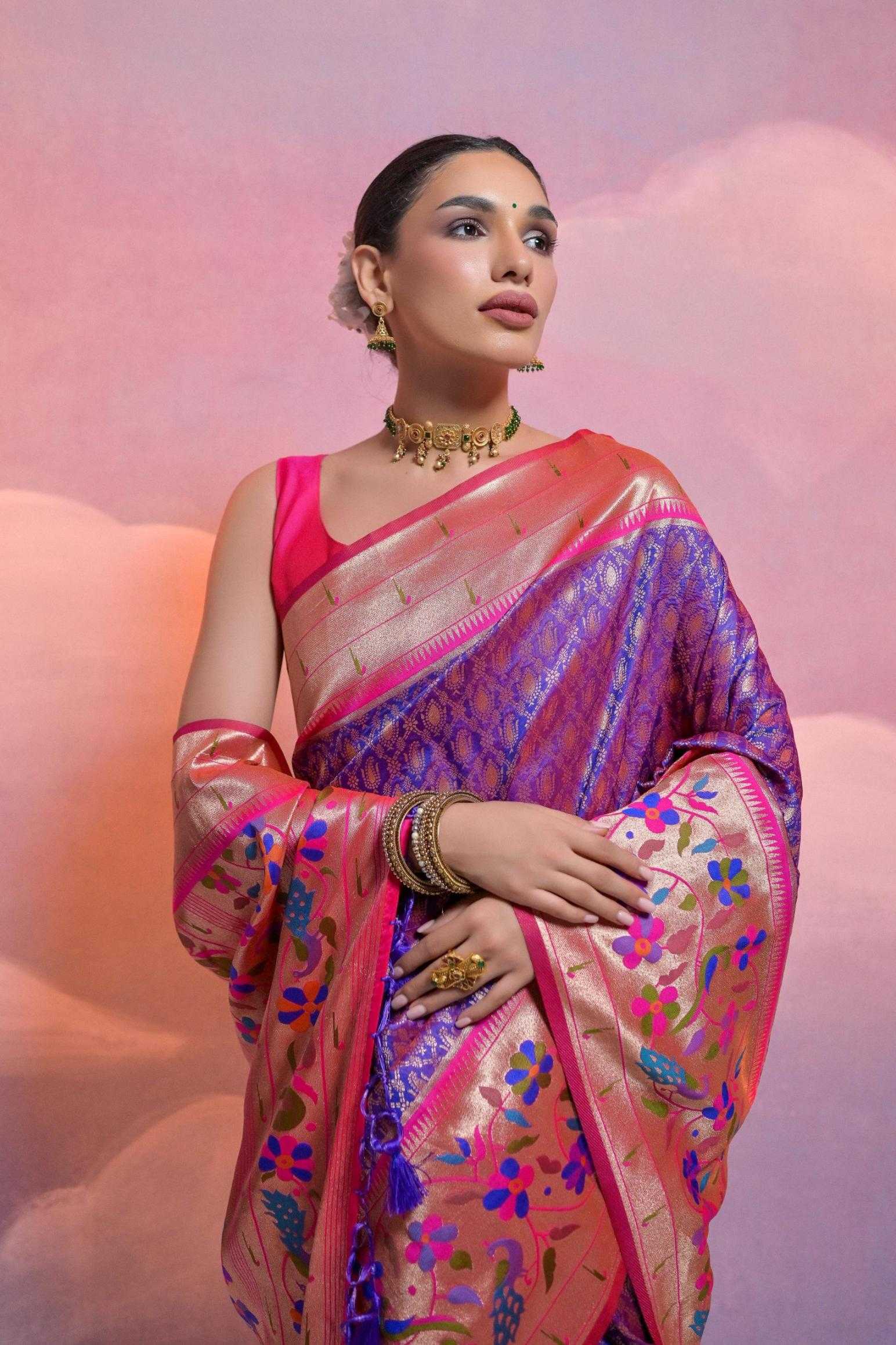Ynf Banana Silk KESH532 Paithani Vani Sarees Wholesale Designer Sarees Fancy Sarees Zari Sarees Manufacturer