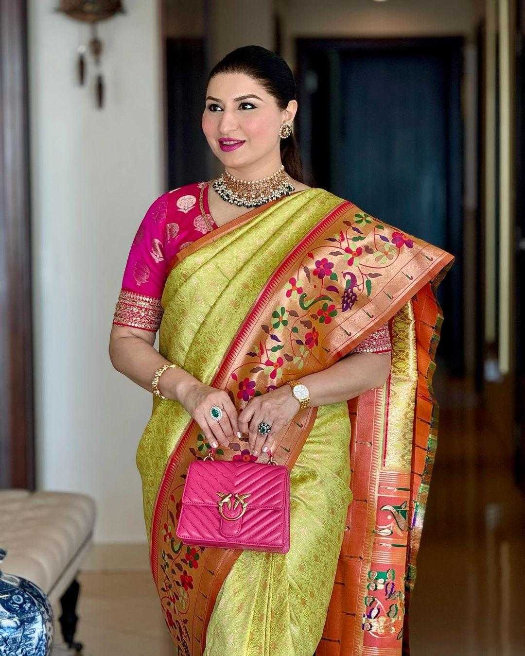Ynf Banana Silk KESH532 Paithani Vani Sarees Wholesale Designer Sarees Fancy Sarees Zari Sarees Manufacturer