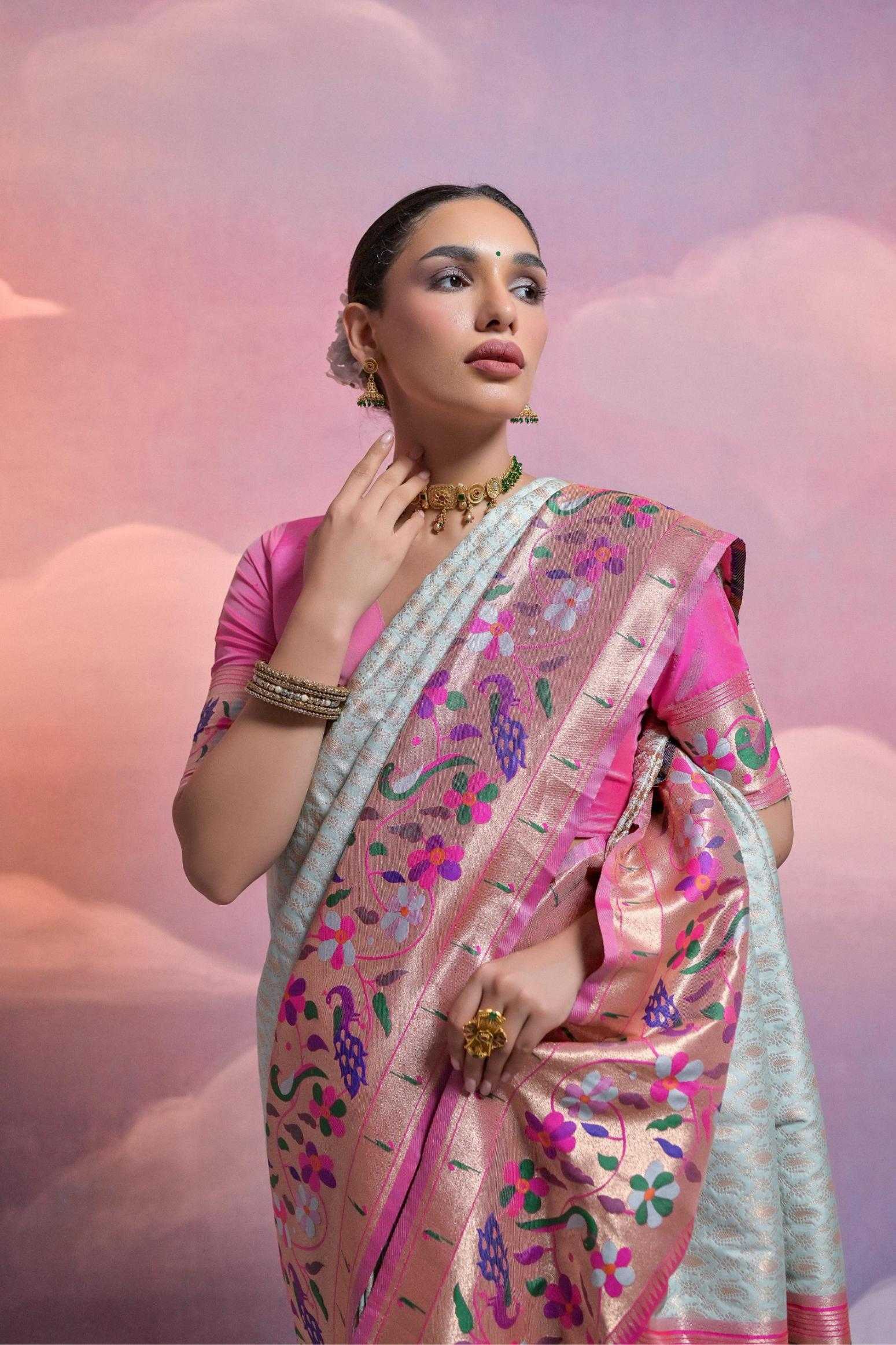 Ynf Banana Silk KESH532 Paithani Vani Sarees Wholesale Designer Sarees Fancy Sarees Zari Sarees Manufacturer