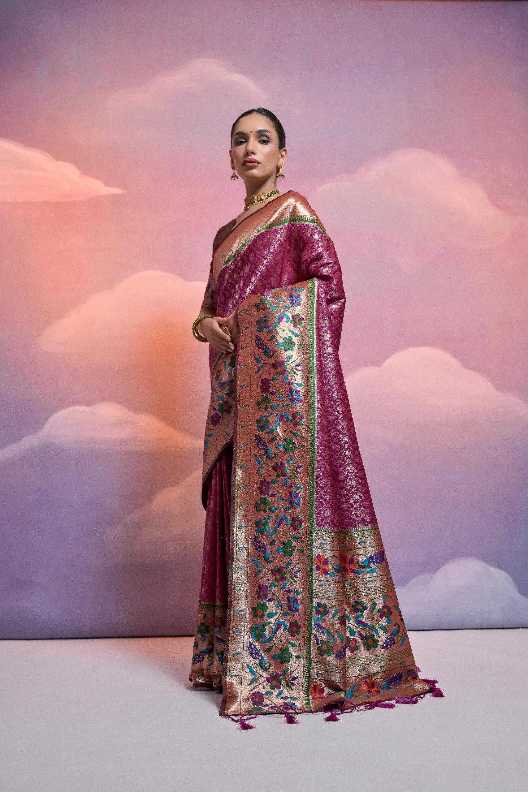 Ynf Banana Silk KESH532 Paithani Vani Sarees Wholesale Designer Sarees Fancy Sarees Zari Sarees Manufacturer