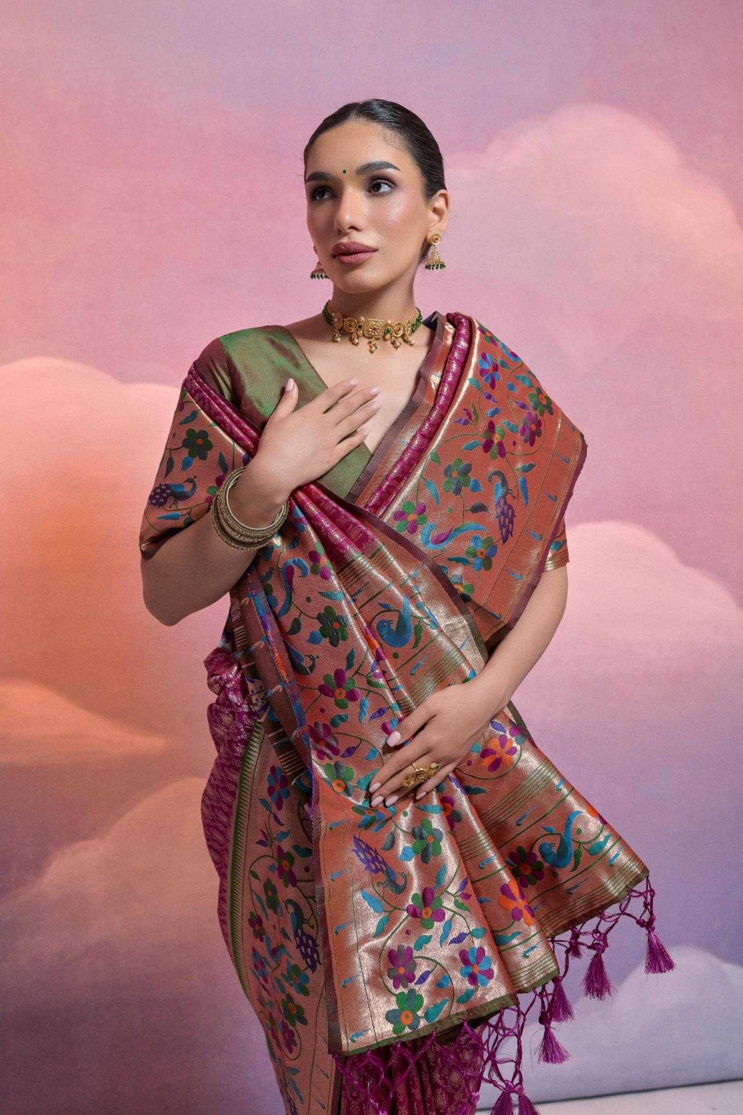 Ynf Banana Silk KESH532 Paithani Vani Sarees Wholesale Designer Sarees Fancy Sarees Zari Sarees Manufacturer