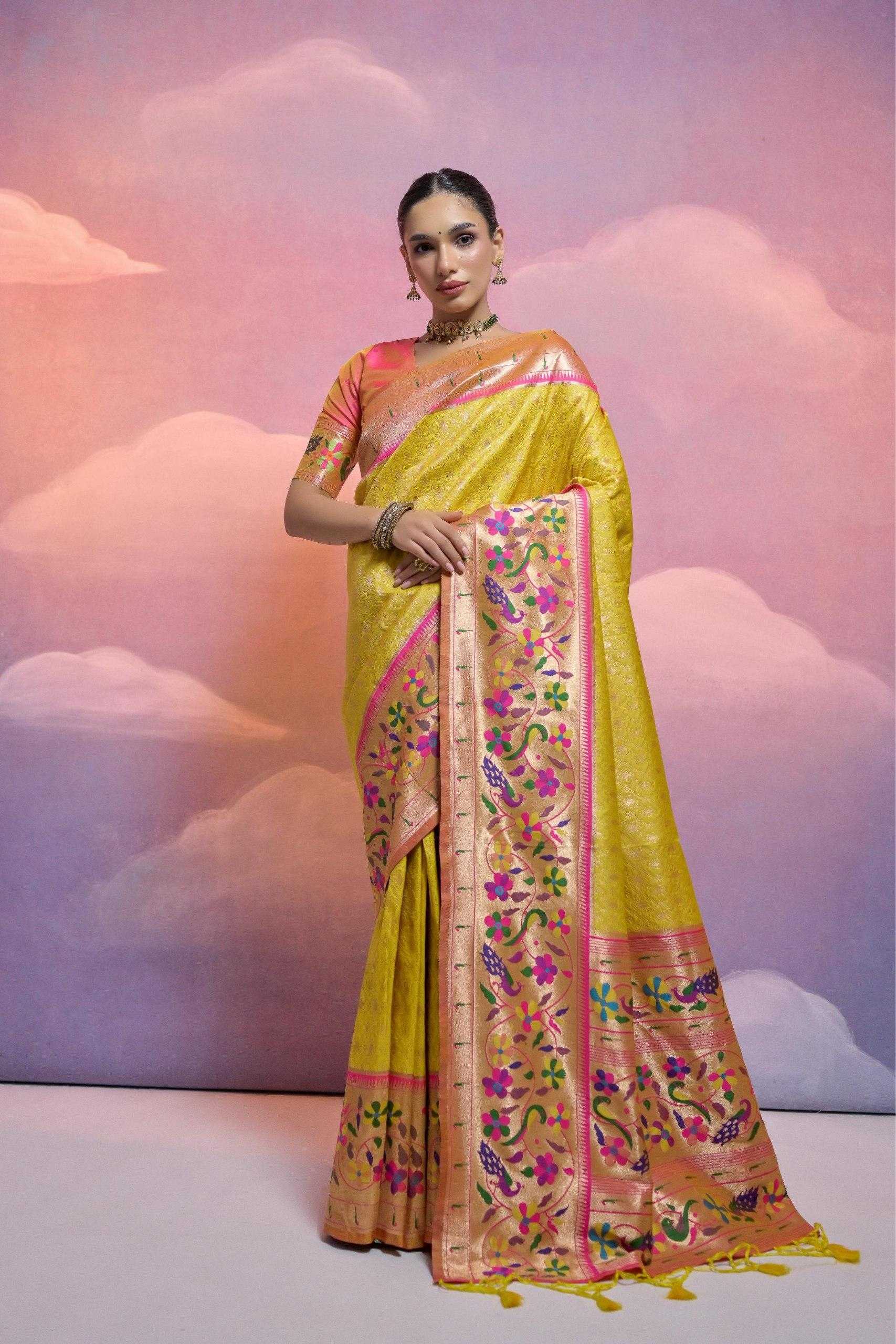 Ynf Banana Silk KESH532 Paithani Vani Sarees Wholesale Designer Sarees Fancy Sarees Zari Sarees Manufacturer