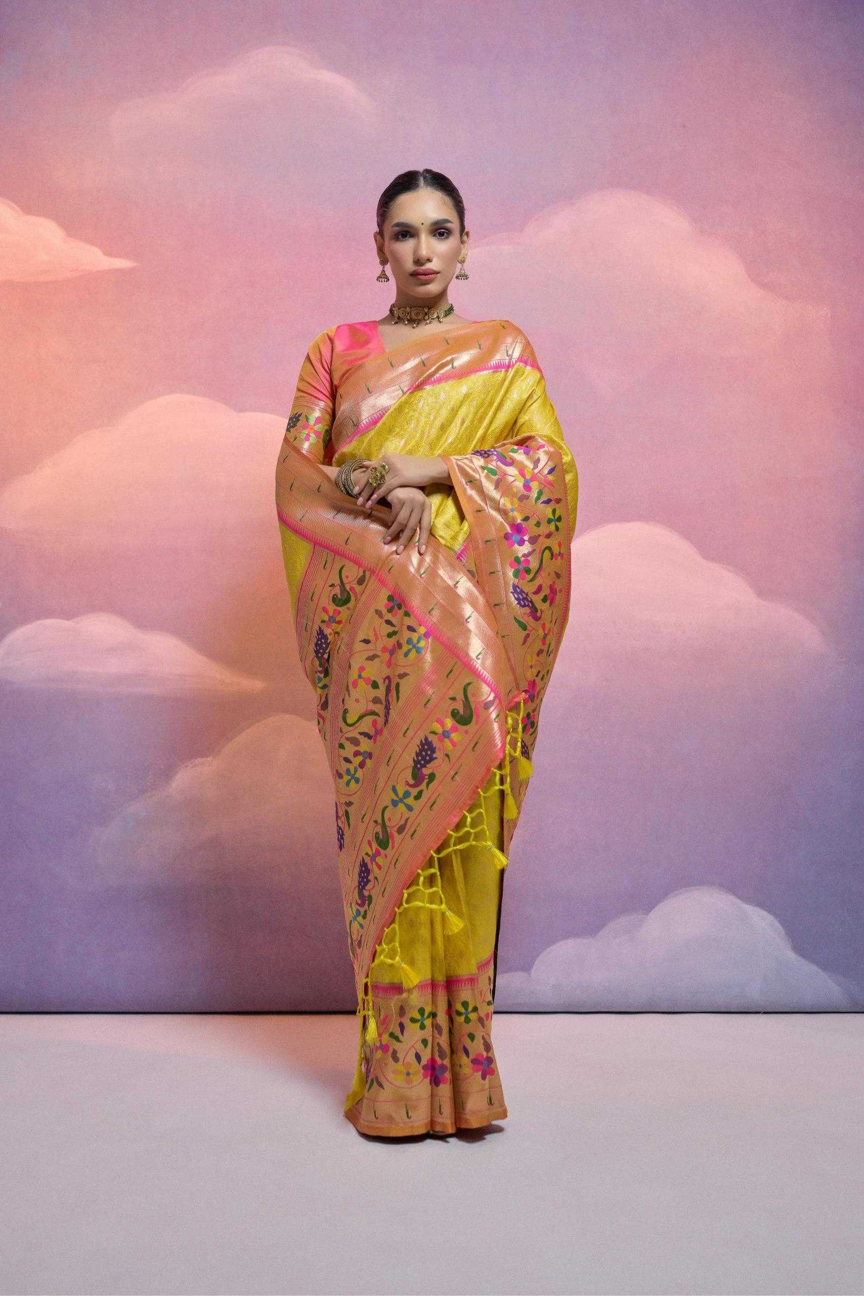 Ynf Banana Silk KESH532 Paithani Vani Sarees Wholesale Designer Sarees Fancy Sarees Zari Sarees Manufacturer