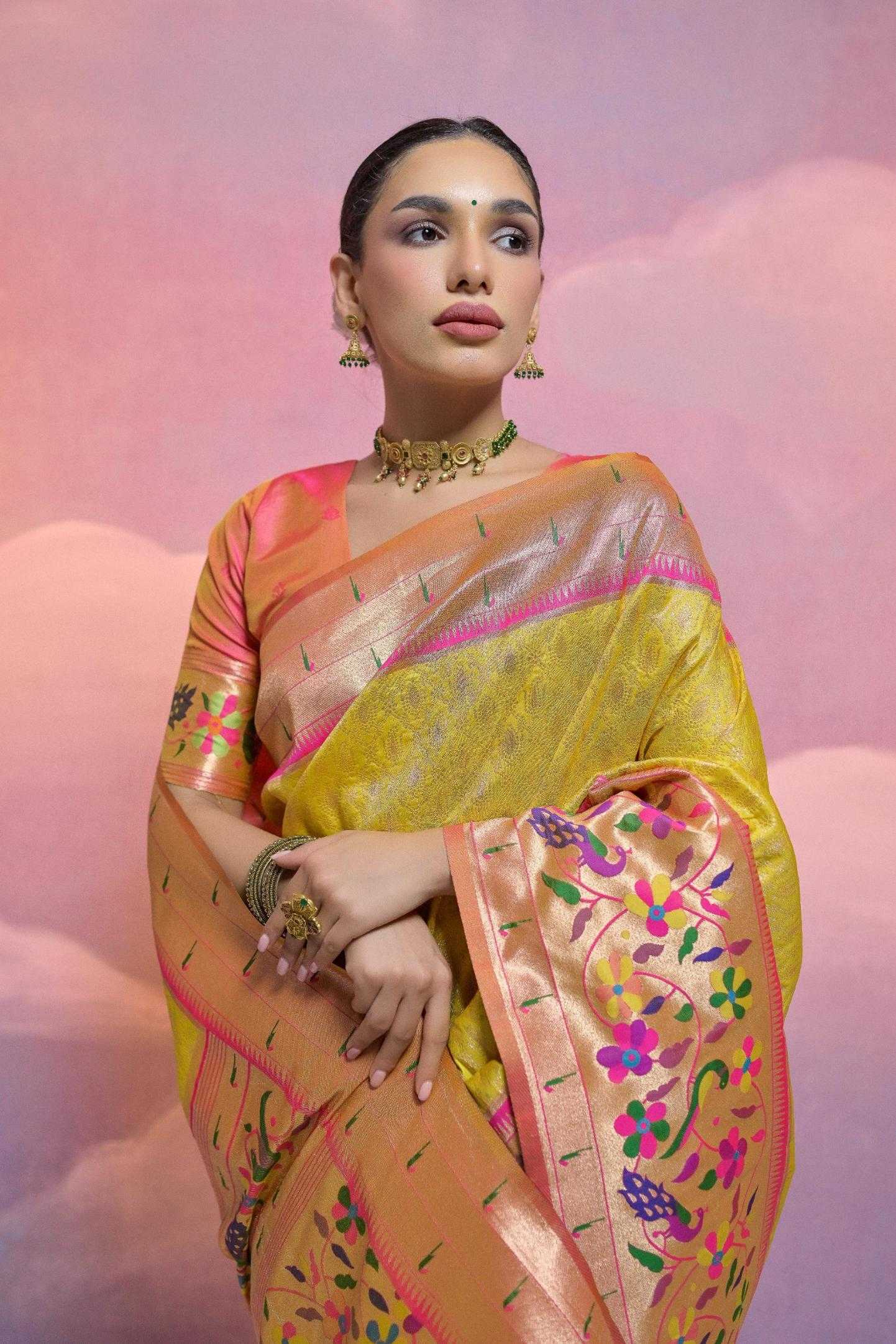 Ynf Banana Silk KESH532 Paithani Vani Sarees Wholesale Designer Sarees Fancy Sarees Zari Sarees Manufacturer