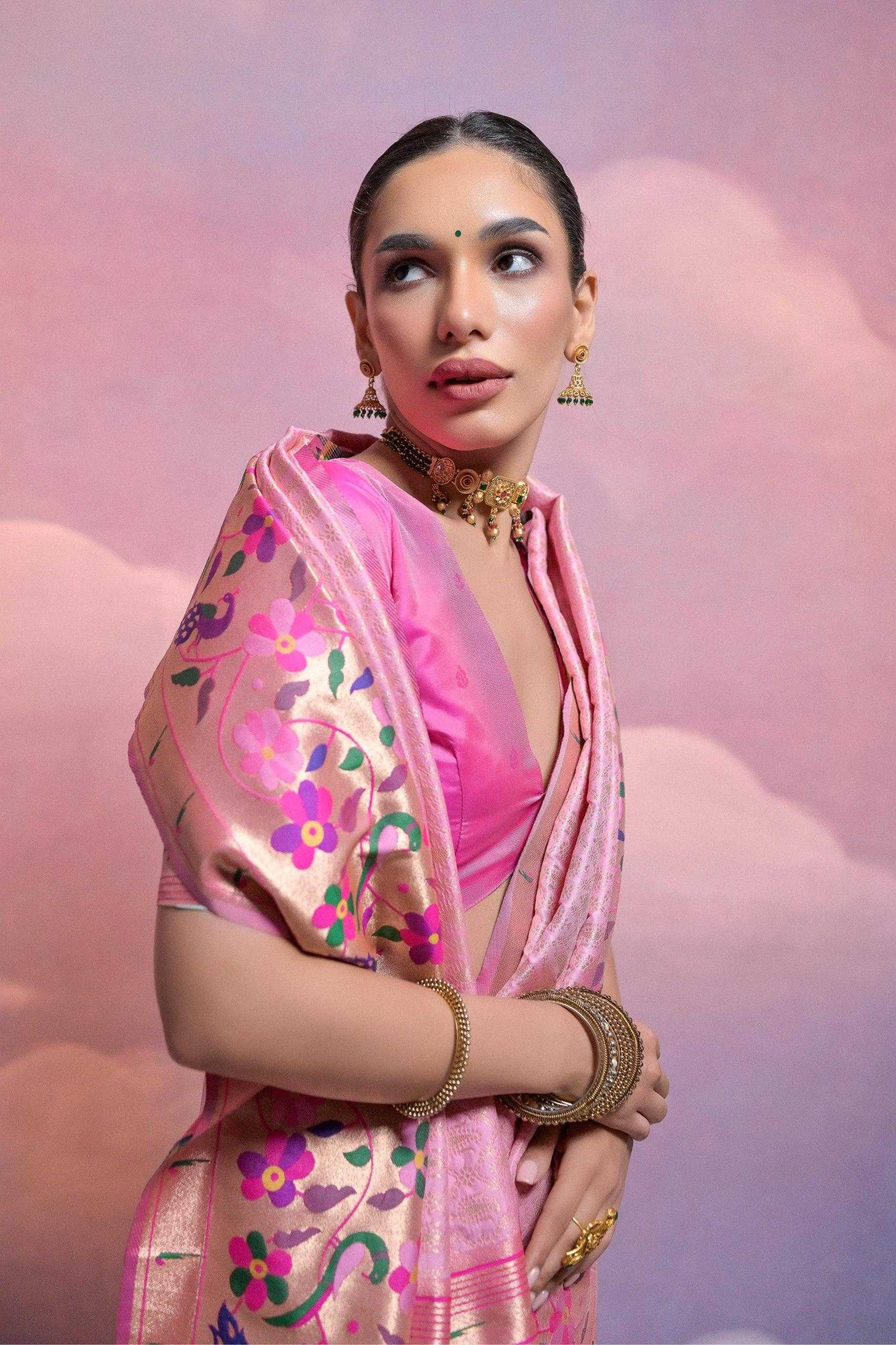 Ynf Banana Silk KESH532 Paithani Vani Sarees Wholesale Designer Sarees Fancy Sarees Zari Sarees Manufacturer