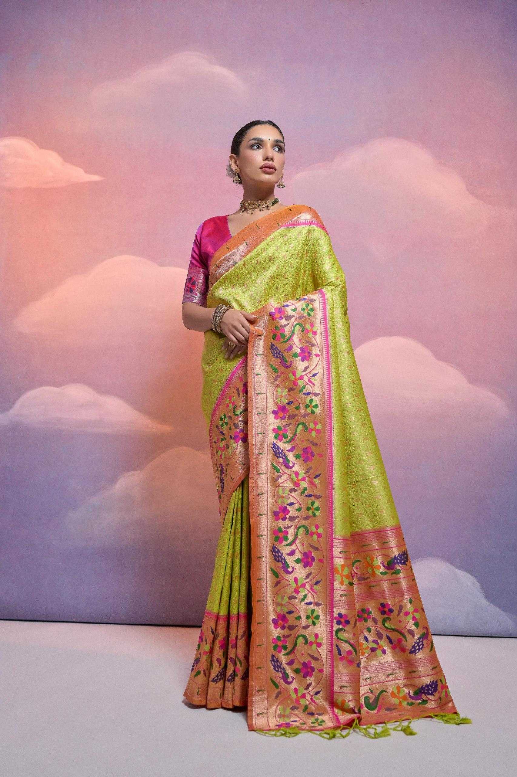 Ynf Banana Silk KESH532 Paithani Vani Sarees Wholesale Designer Sarees Fancy Sarees Zari Sarees Manufacturer