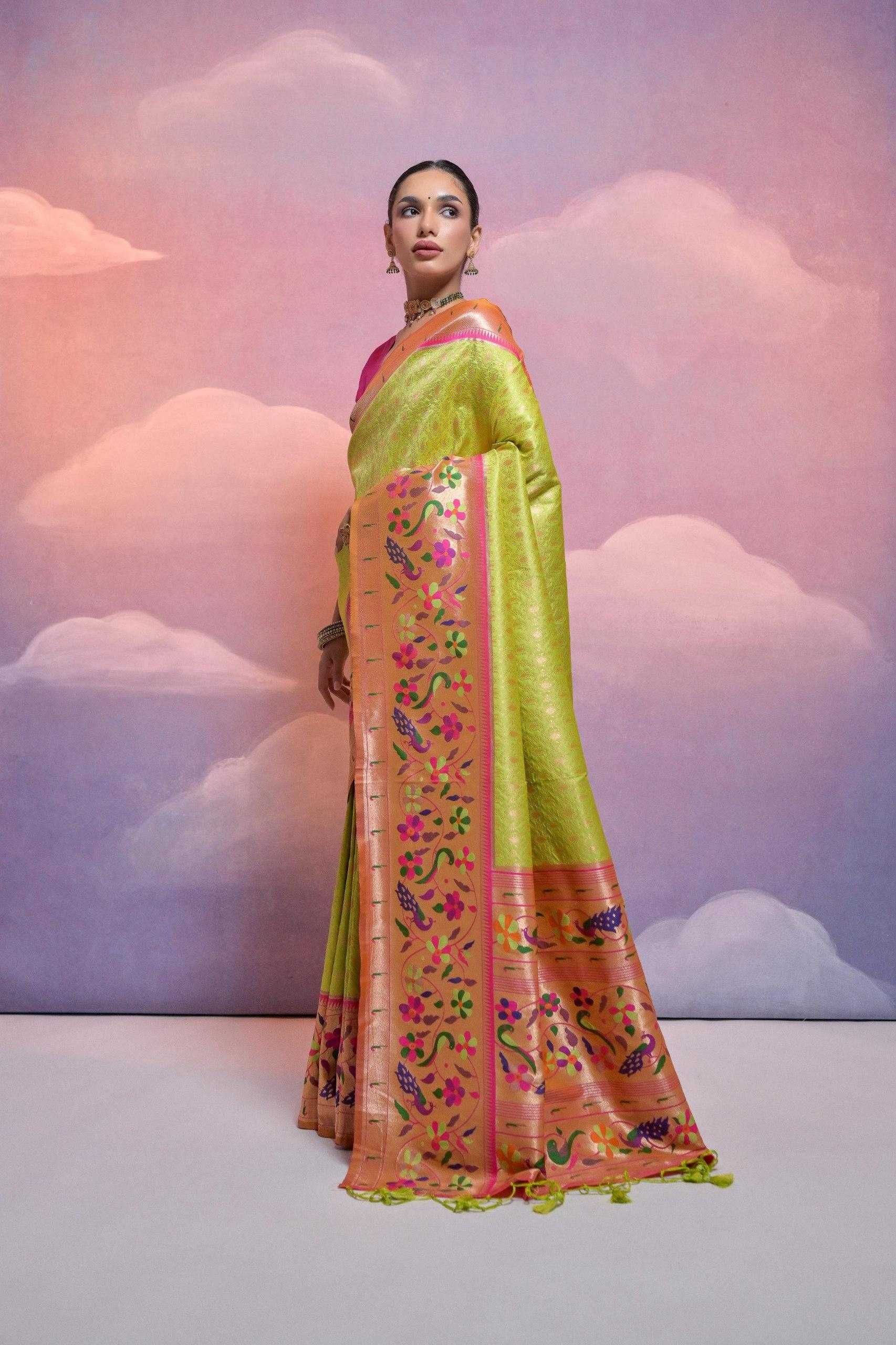 Ynf Banana Silk KESH532 Paithani Vani Sarees Wholesale Designer Sarees Fancy Sarees Zari Sarees Manufacturer