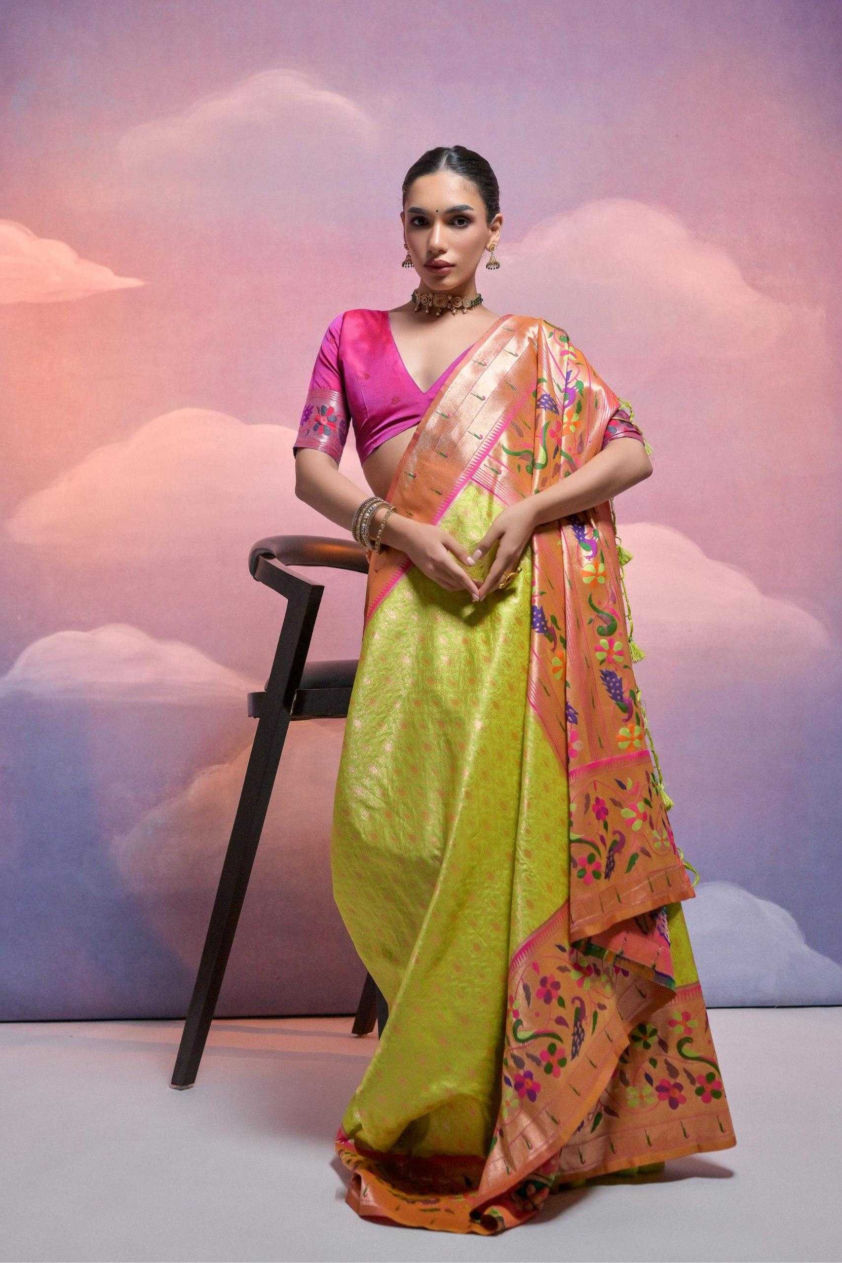 Ynf Banana Silk KESH532 Paithani Vani Sarees Wholesale Designer Sarees Fancy Sarees Zari Sarees Manufacturer