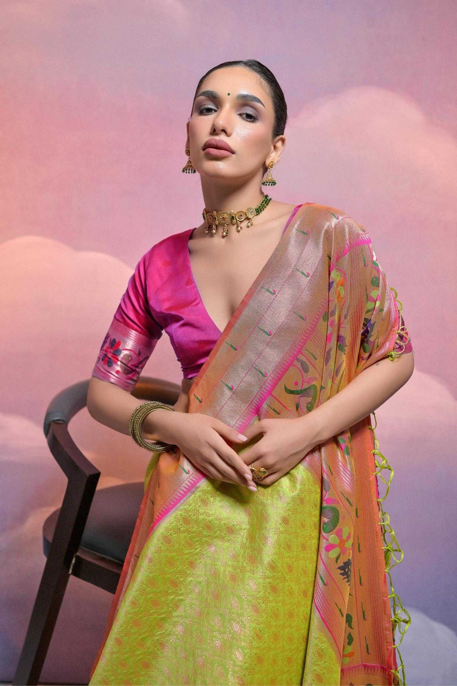 Ynf Banana Silk KESH532 Paithani Vani Sarees Wholesale Designer Sarees Fancy Sarees Zari Sarees Manufacturer