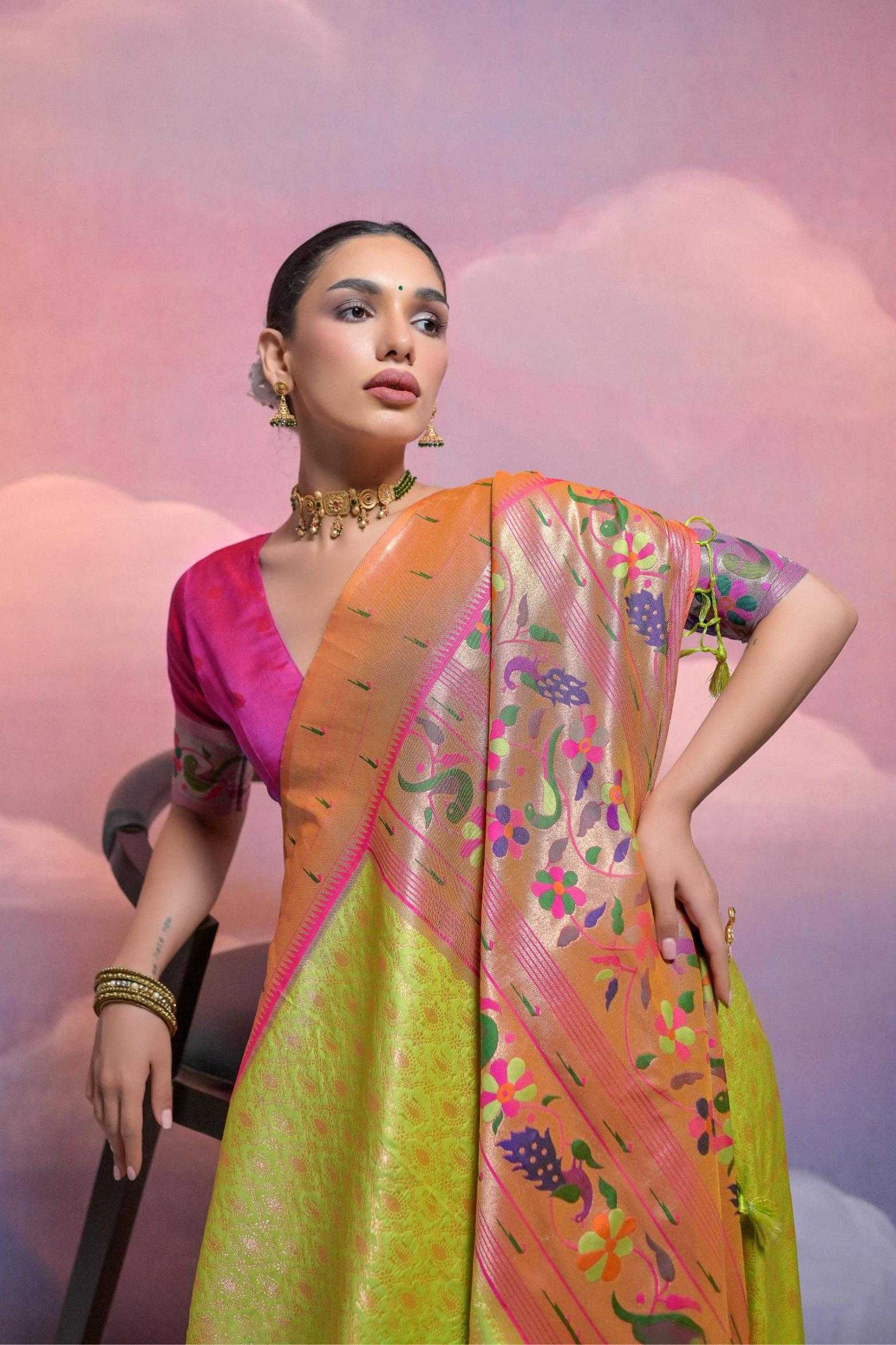 Ynf Banana Silk KESH532 Paithani Vani Sarees Wholesale Designer Sarees Fancy Sarees Zari Sarees Manufacturer
