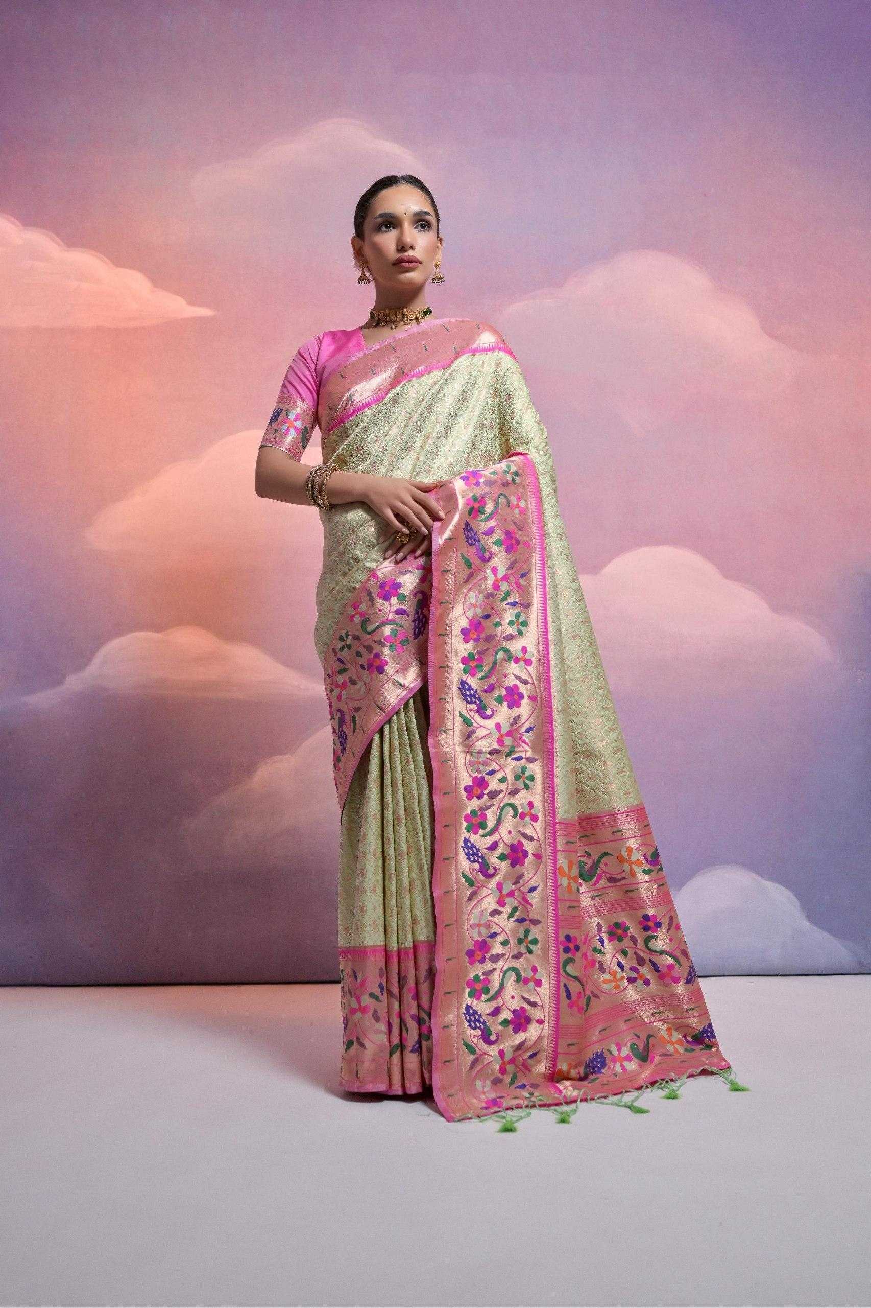 Ynf Banana Silk KESH532 Paithani Vani Sarees Wholesale Designer Sarees Fancy Sarees Zari Sarees Manufacturer