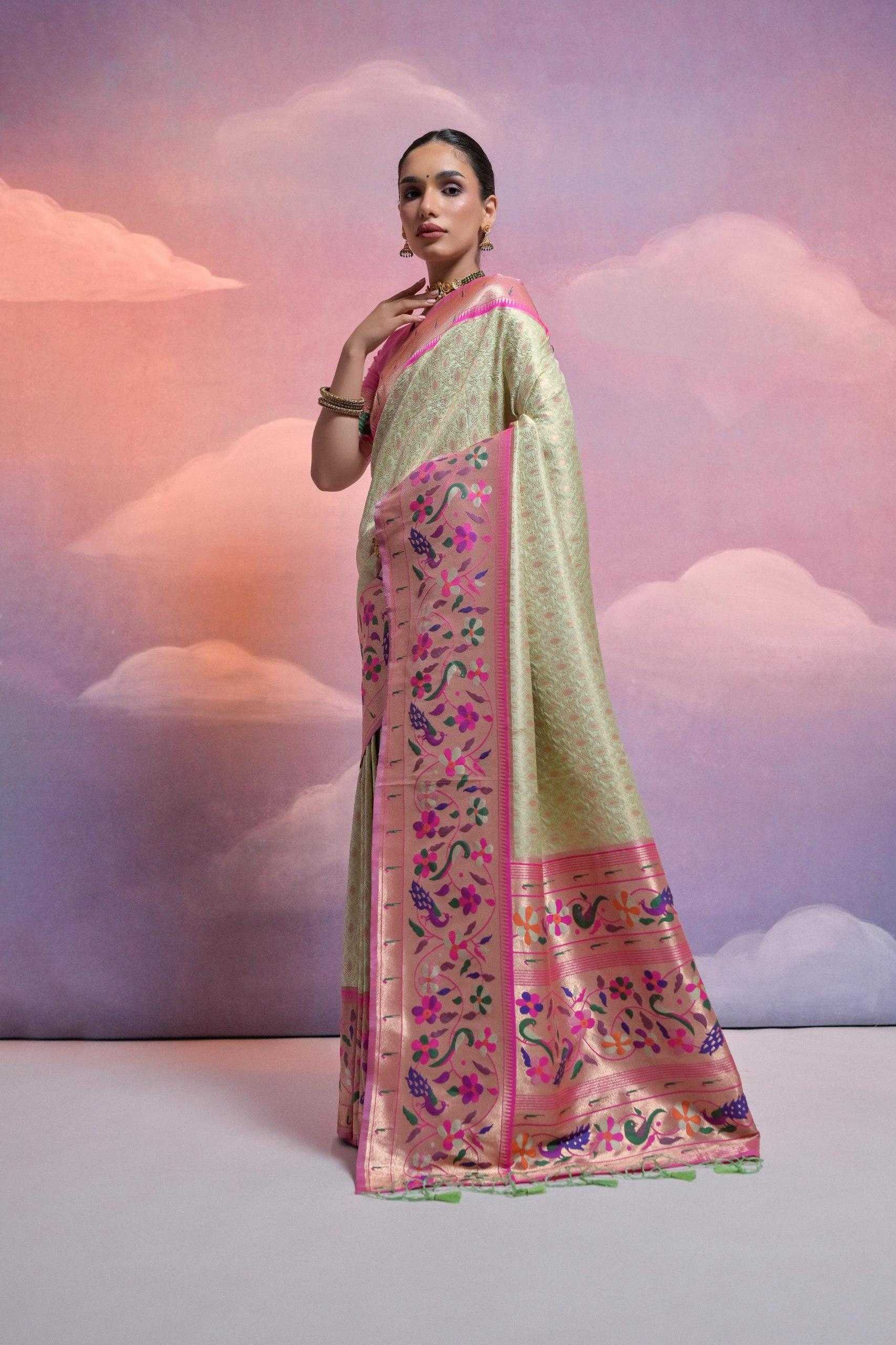 Ynf Banana Silk KESH532 Paithani Vani Sarees Wholesale Designer Sarees Fancy Sarees Zari Sarees Manufacturer