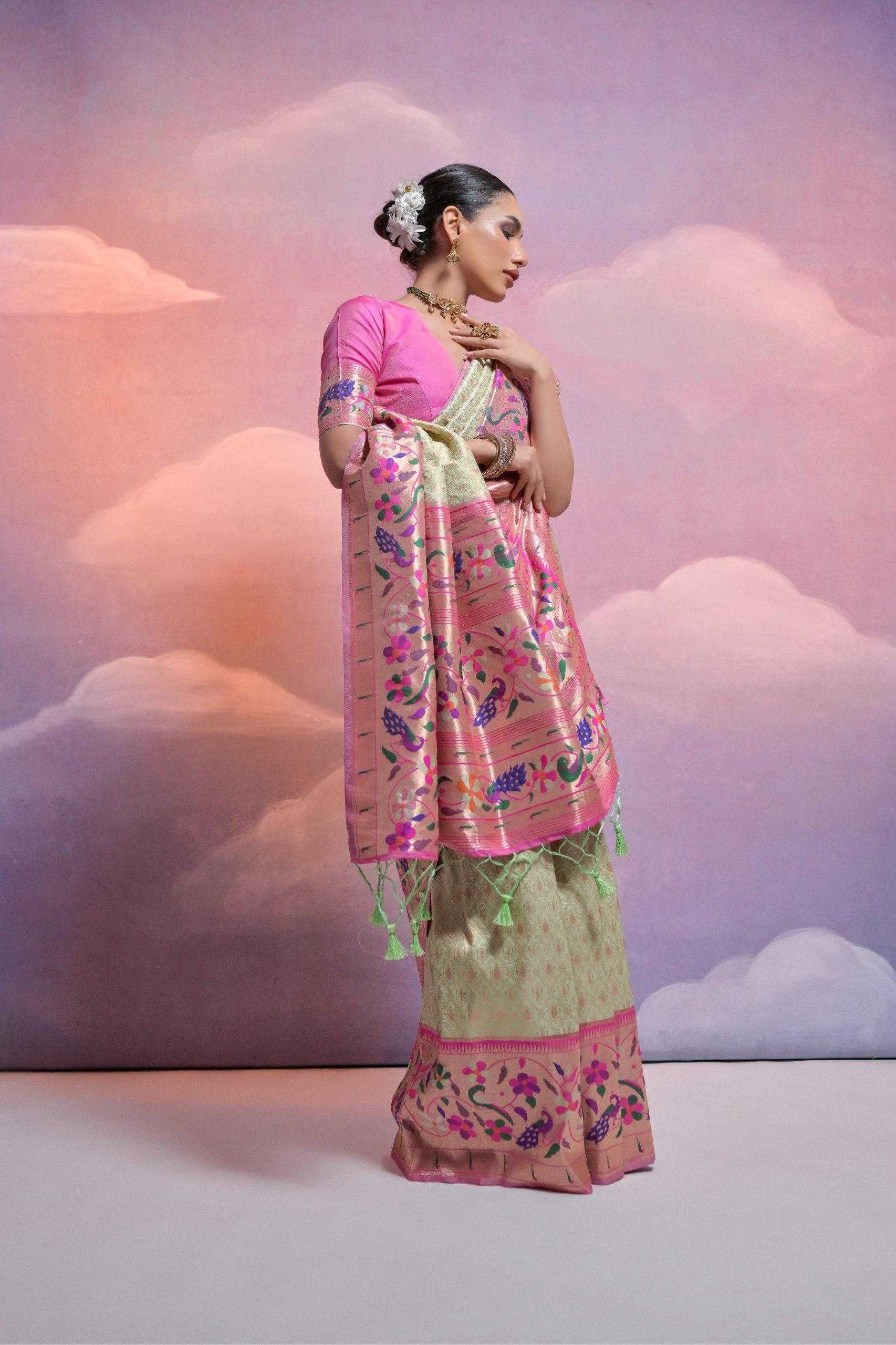 Ynf Banana Silk KESH532 Paithani Vani Sarees Wholesale Designer Sarees Fancy Sarees Zari Sarees Manufacturer