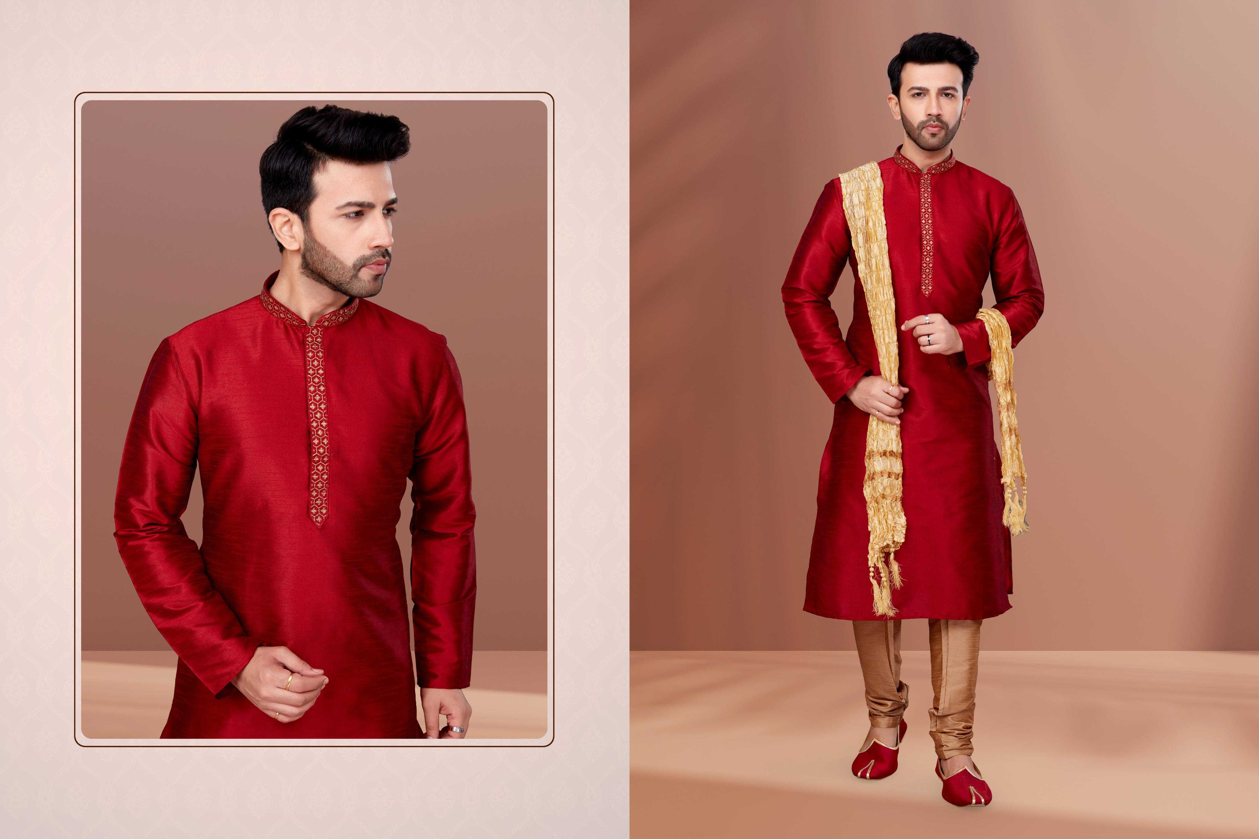 Ynf Banarasi Jacquard RIN223 3004A Mens Wear Wholesale Mens Kurtas Mens Kurta Pyjama Men Wedding kurta Manufacturer