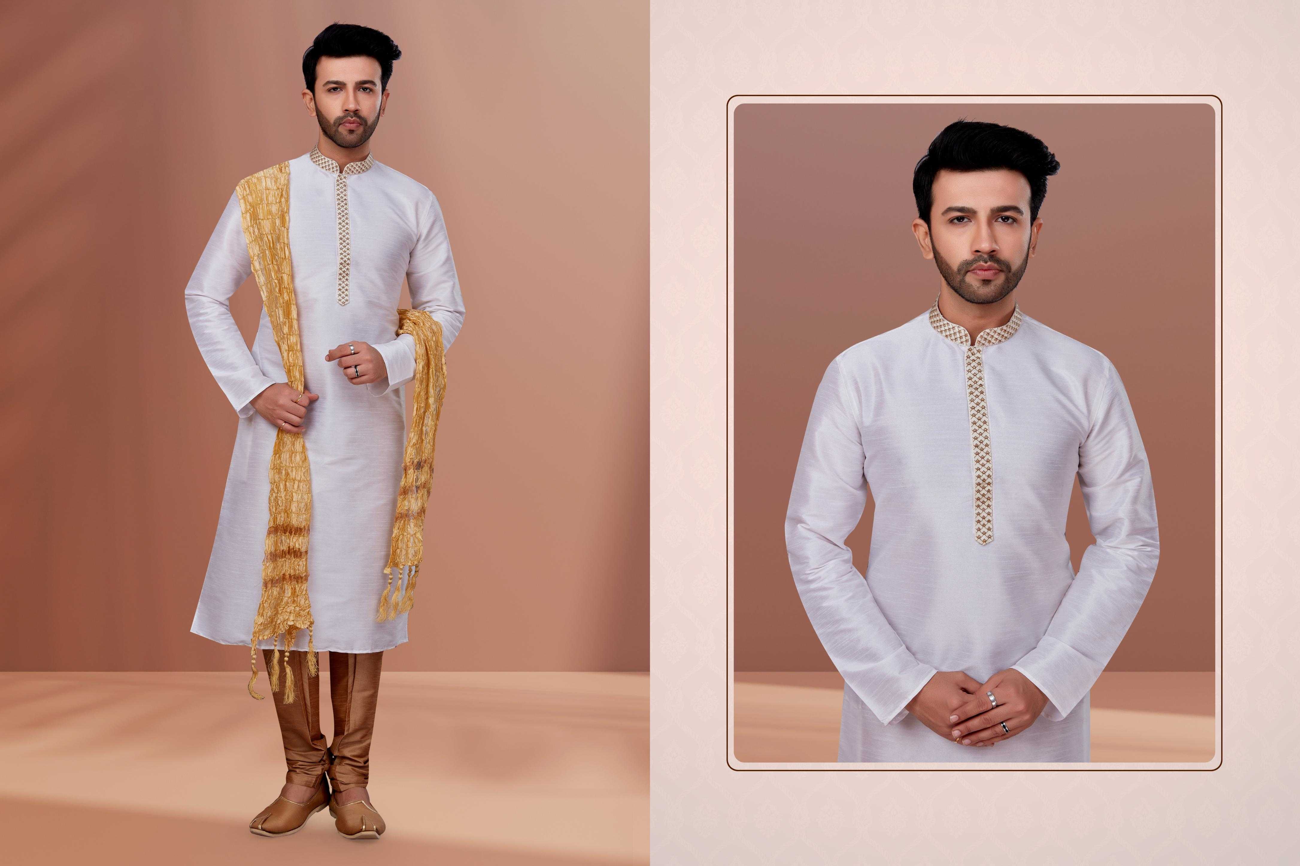 Ynf Banarasi Jacquard RIN223 3010A Mens Wear Wholesale Mens Kurtas Mens Kurta Pyjama Men Wedding kurta Manufacturer