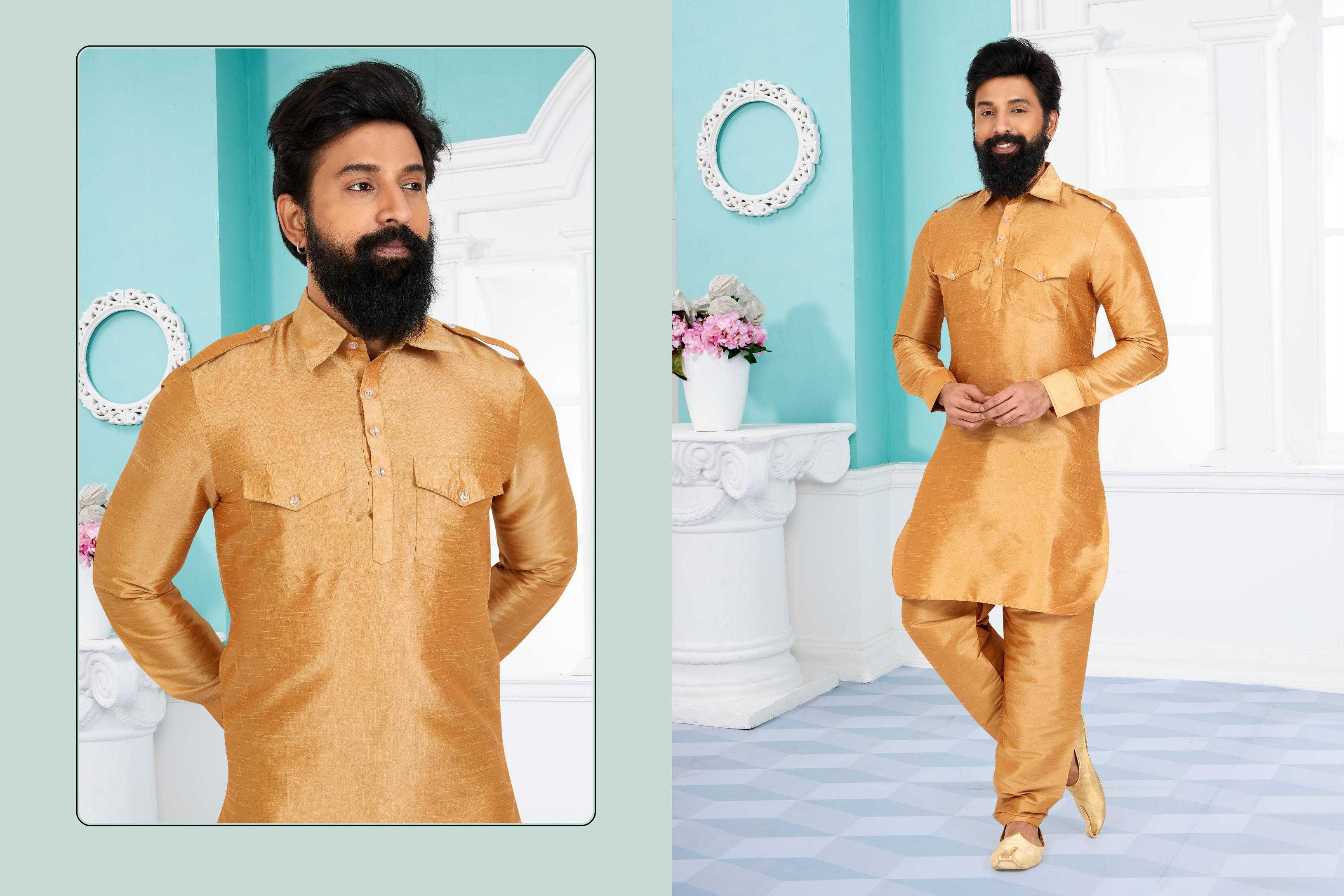 Ynf Banarasi Jacquard RIN223 3101C Mens Wear Wholesale Mens Kurtas Mens Kurta Pyjama Men Wedding kurta Manufacturer
