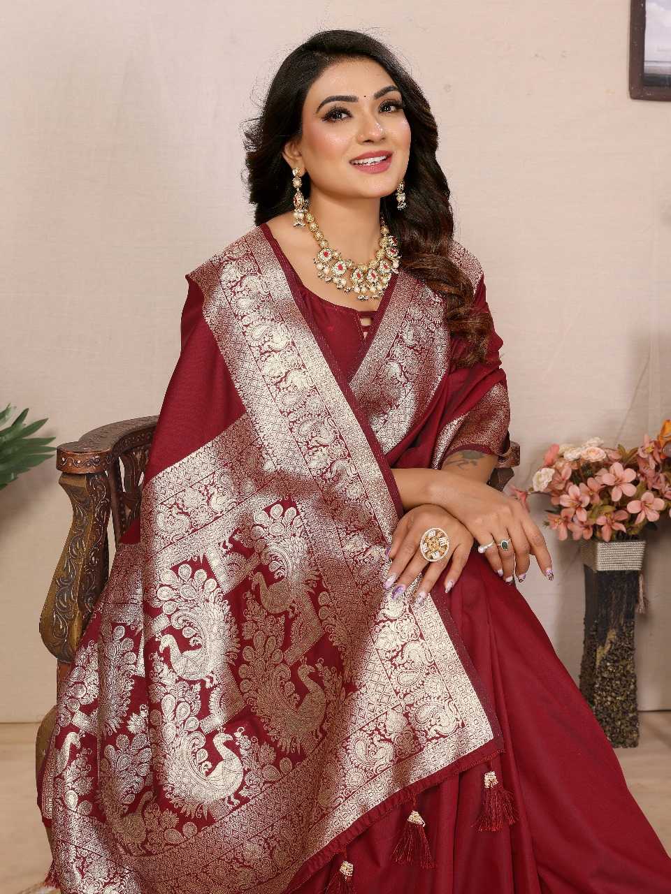 Ynf Banarasi Soft Silk RIN144 Ruby Silk Sarees Wholesale Banarasi Silk Sarees Designer Silk Sarees Silk Sarees For Weddings Manufacturer