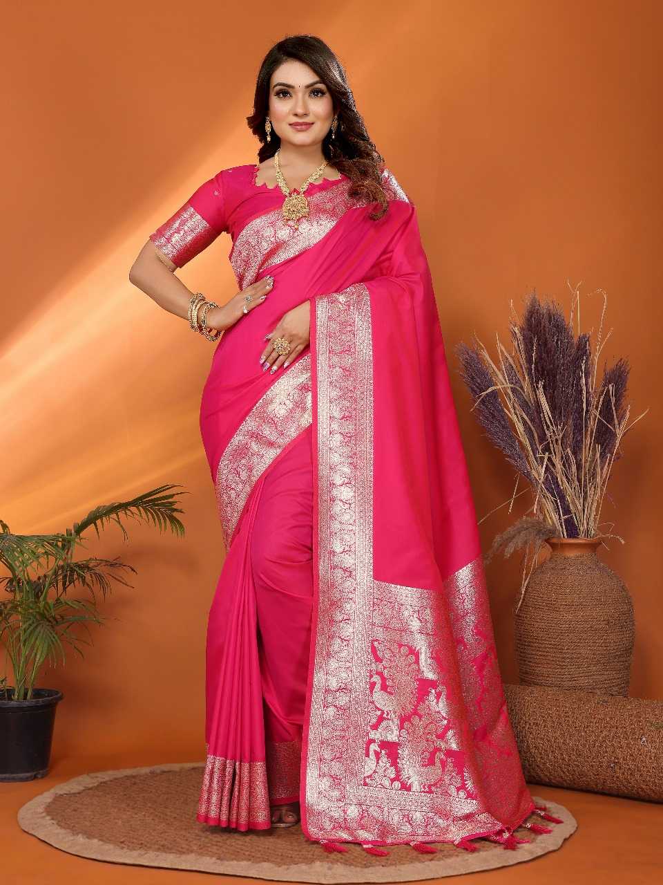 Ynf Banarasi Soft Silk RIN144 Ruby Silk Sarees Wholesale Banarasi Silk Sarees Designer Silk Sarees Silk Sarees For Weddings Manufacturer