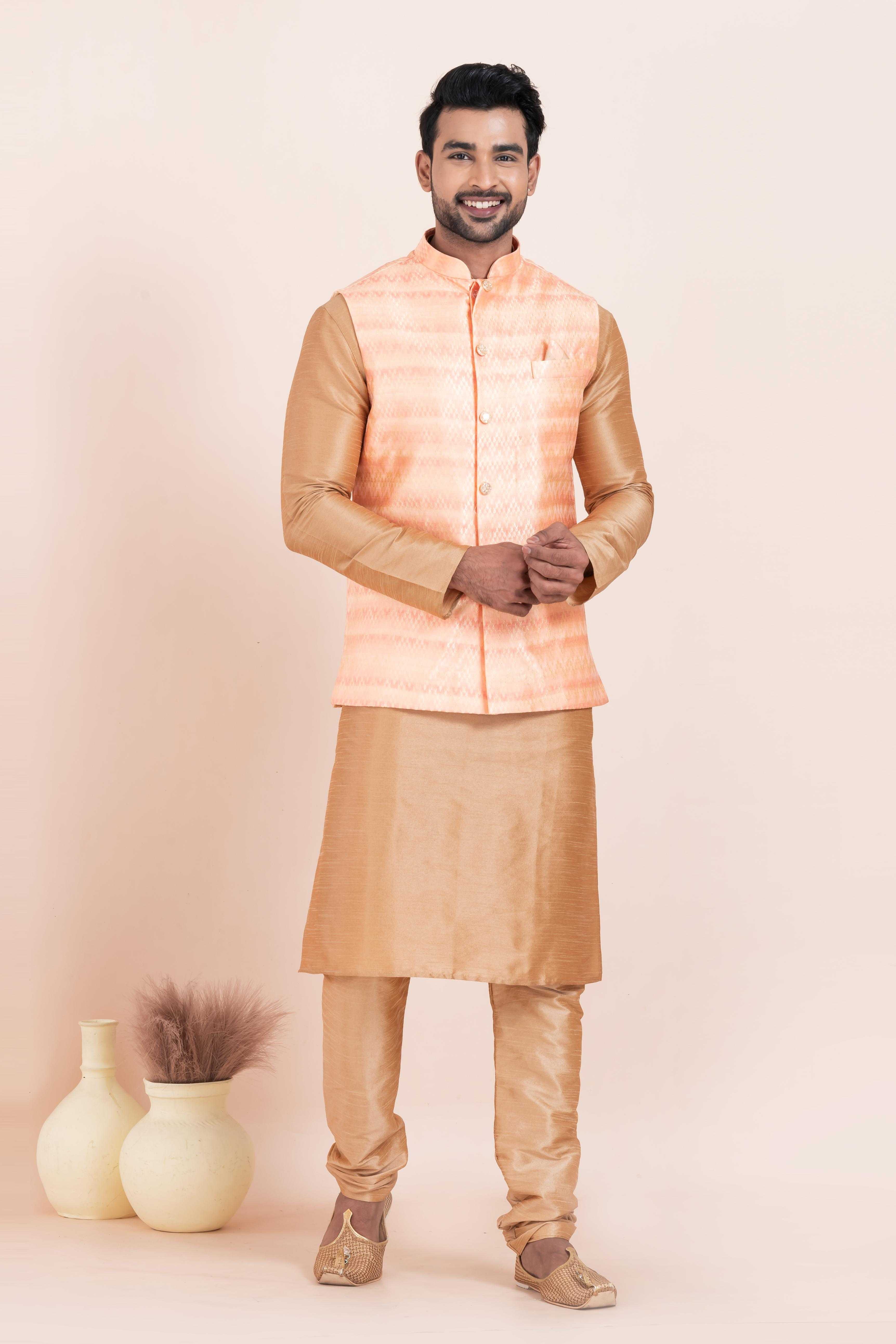 Ynf Banarasi Soft Silk RIN223 2362A Mens Wear Wholesale Nehru Jacket Festive & Wedding Coats Modi Jackets Manufacturer