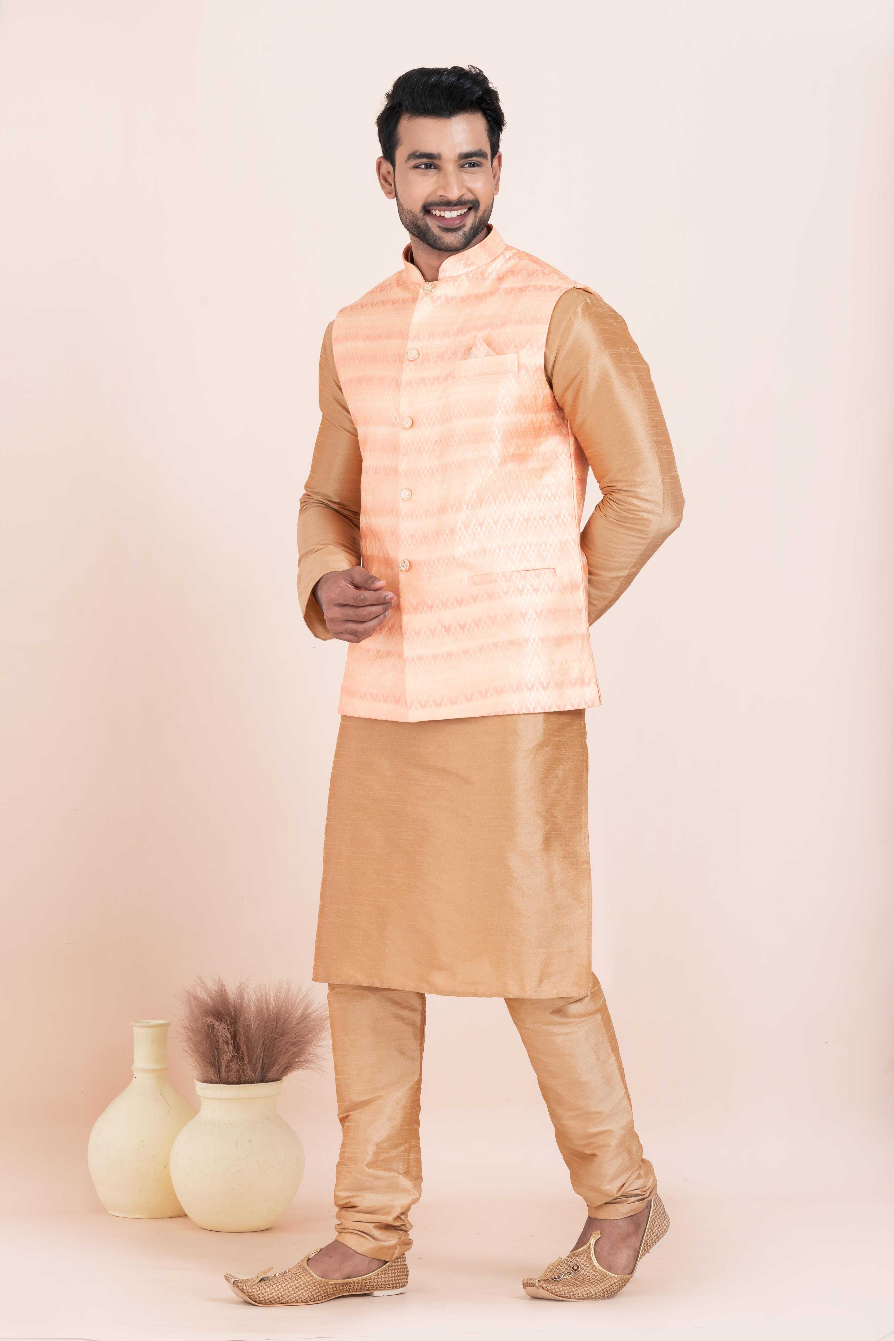 Ynf Banarasi Soft Silk RIN223 2362A Mens Wear Wholesale Nehru Jacket Festive & Wedding Coats Modi Jackets Manufacturer