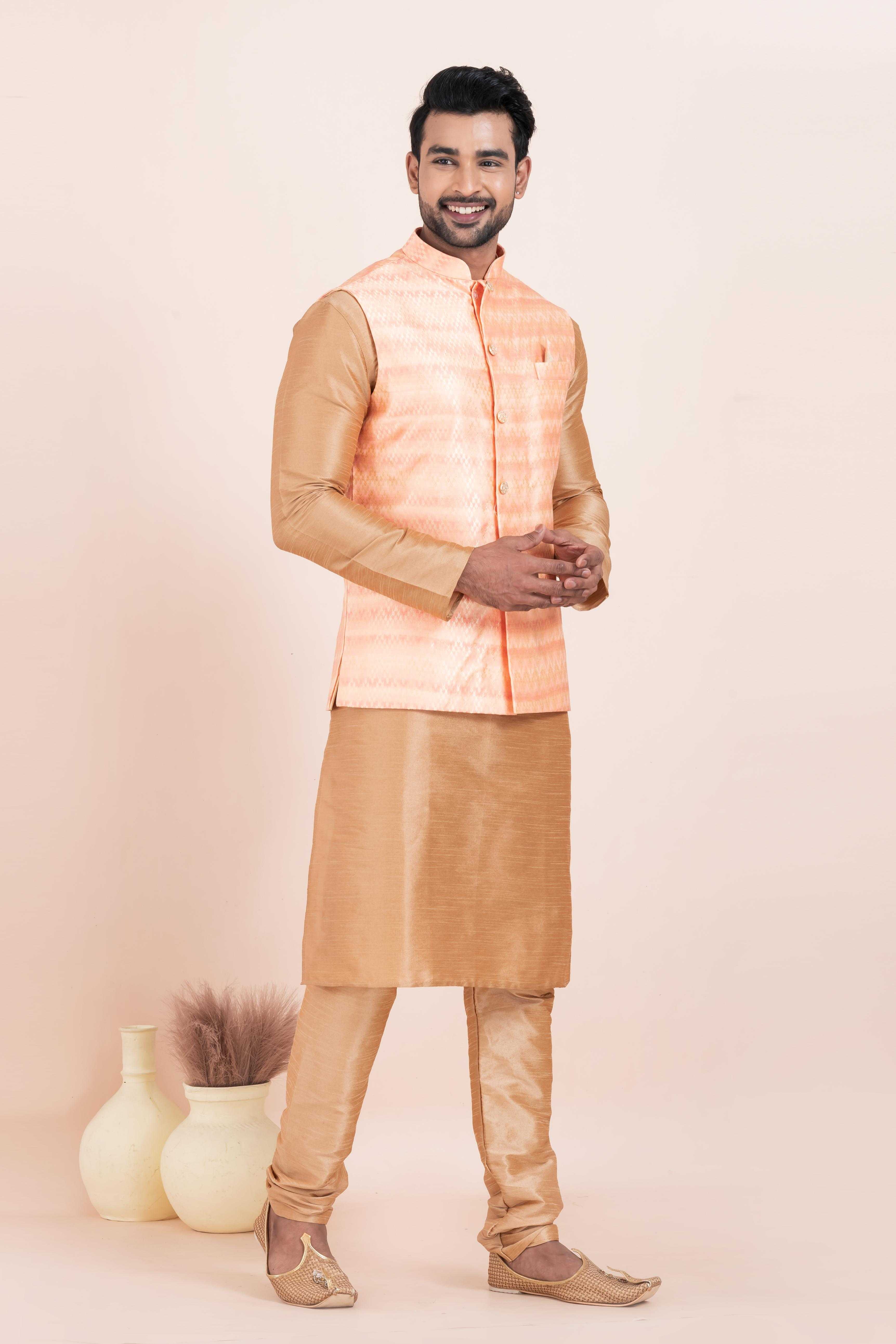 Ynf Banarasi Soft Silk RIN223 2362A Mens Wear Wholesale Nehru Jacket Festive & Wedding Coats Modi Jackets Manufacturer