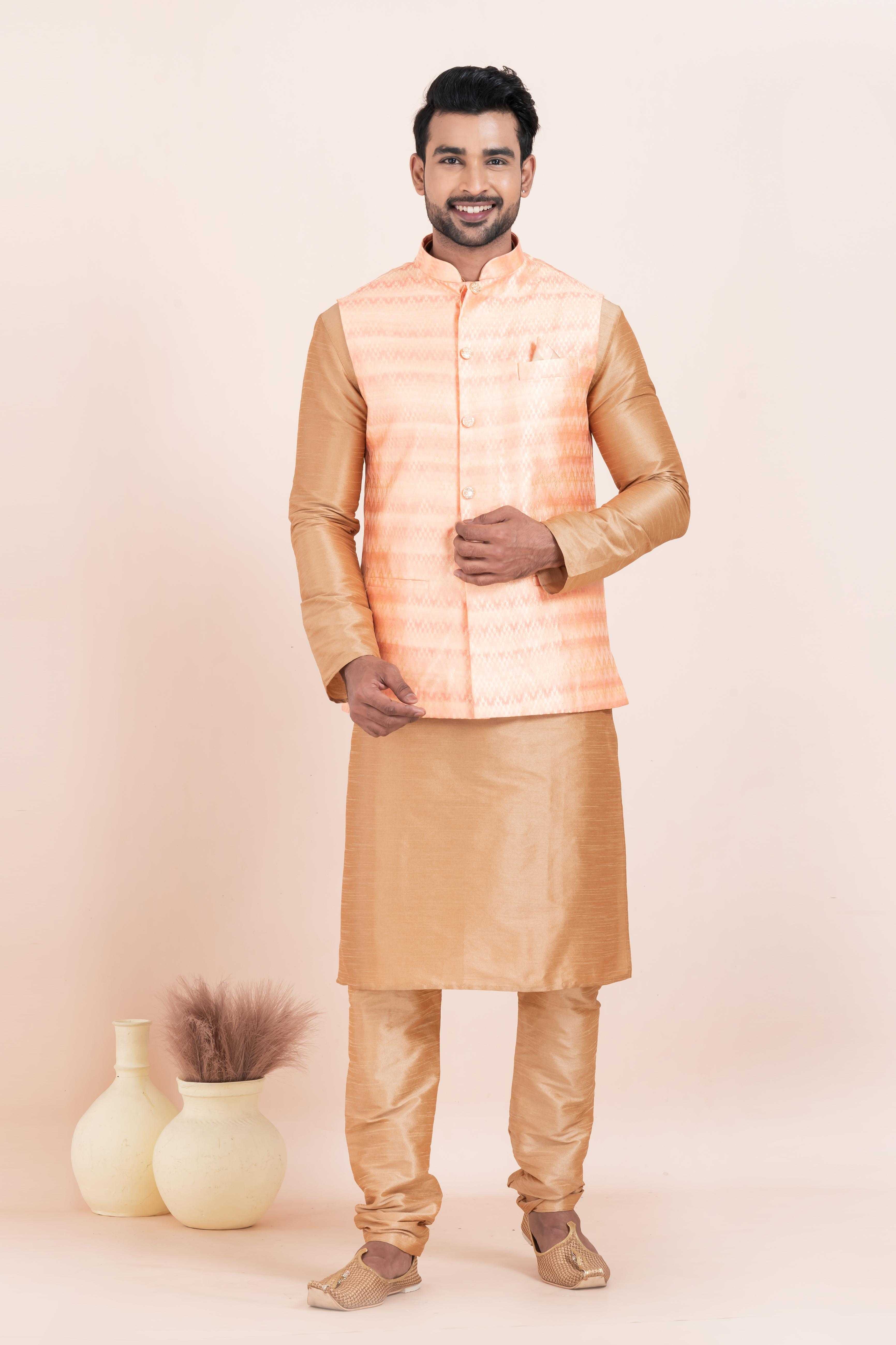 Ynf Banarasi Soft Silk RIN223 2362A Mens Wear Wholesale Nehru Jacket Festive & Wedding Coats Modi Jackets Manufacturer