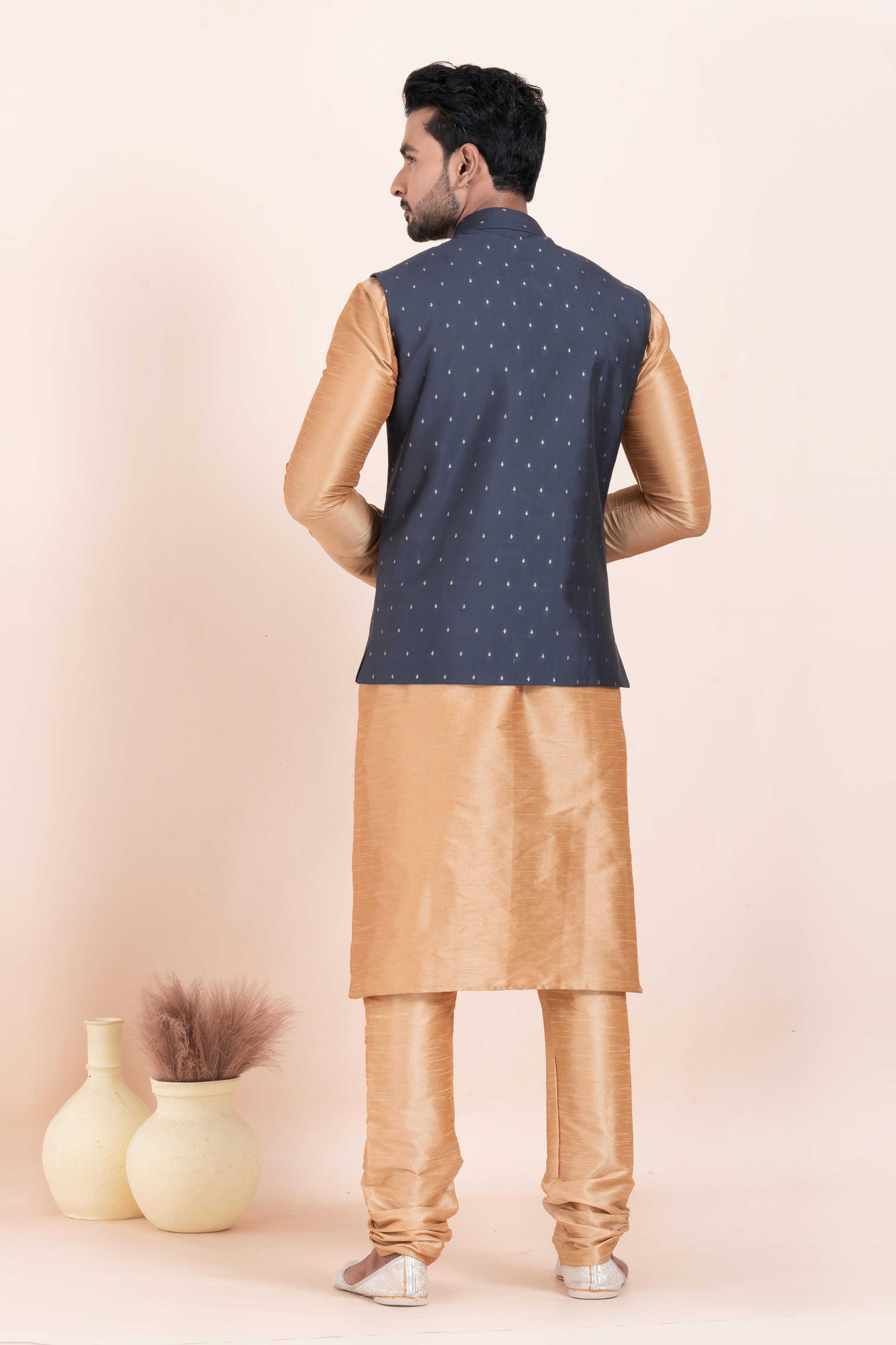 Ynf Banarasi Soft Silk RIN223 2364A Mens Wear Wholesale Nehru Jacket Festive & Wedding Coats Modi Jackets Manufacturer