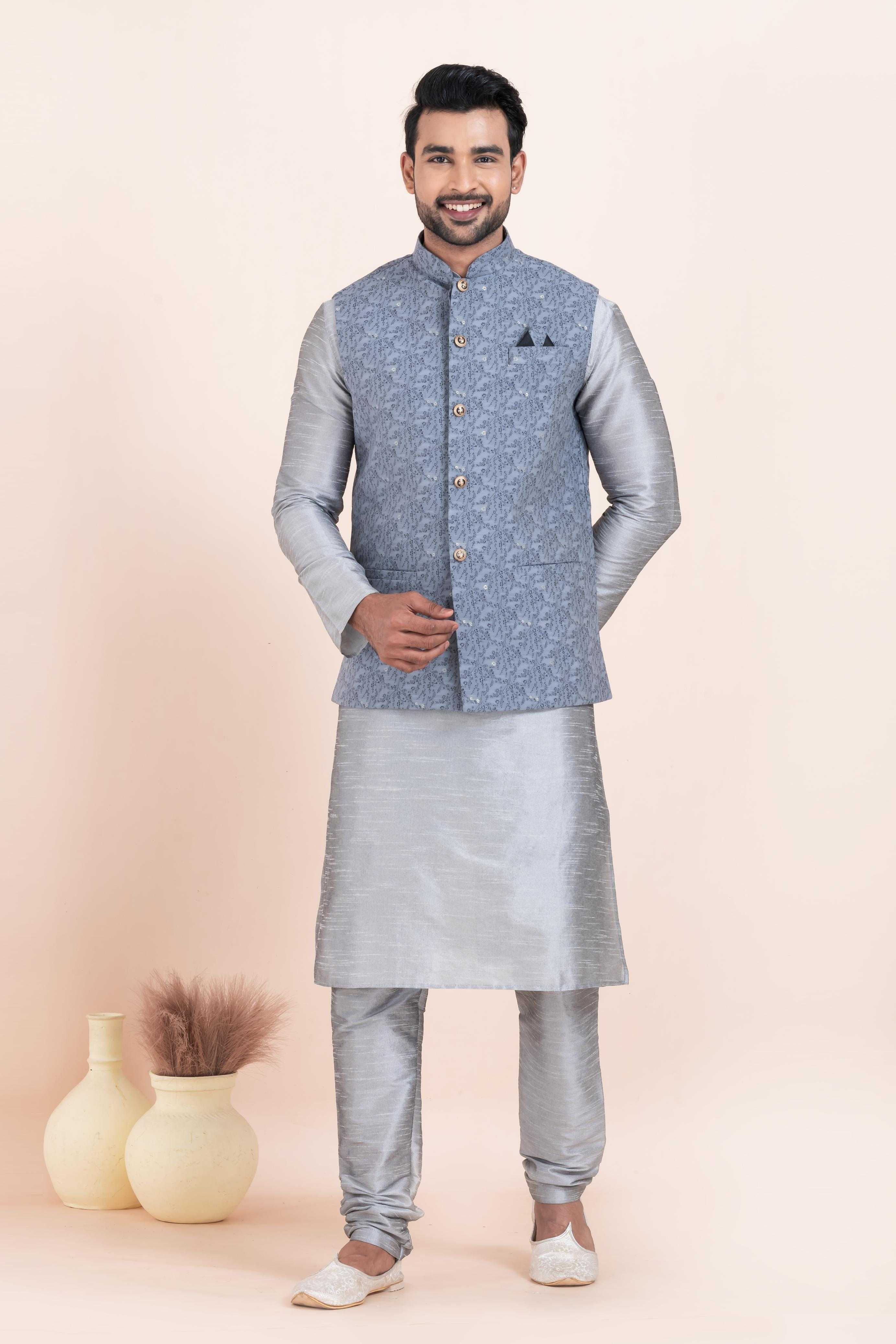 Ynf Banarasi Soft Silk RIN223 2365B Mens Wear Wholesale Nehru Jacket Festive & Wedding Coats Modi Jackets Manufacturer