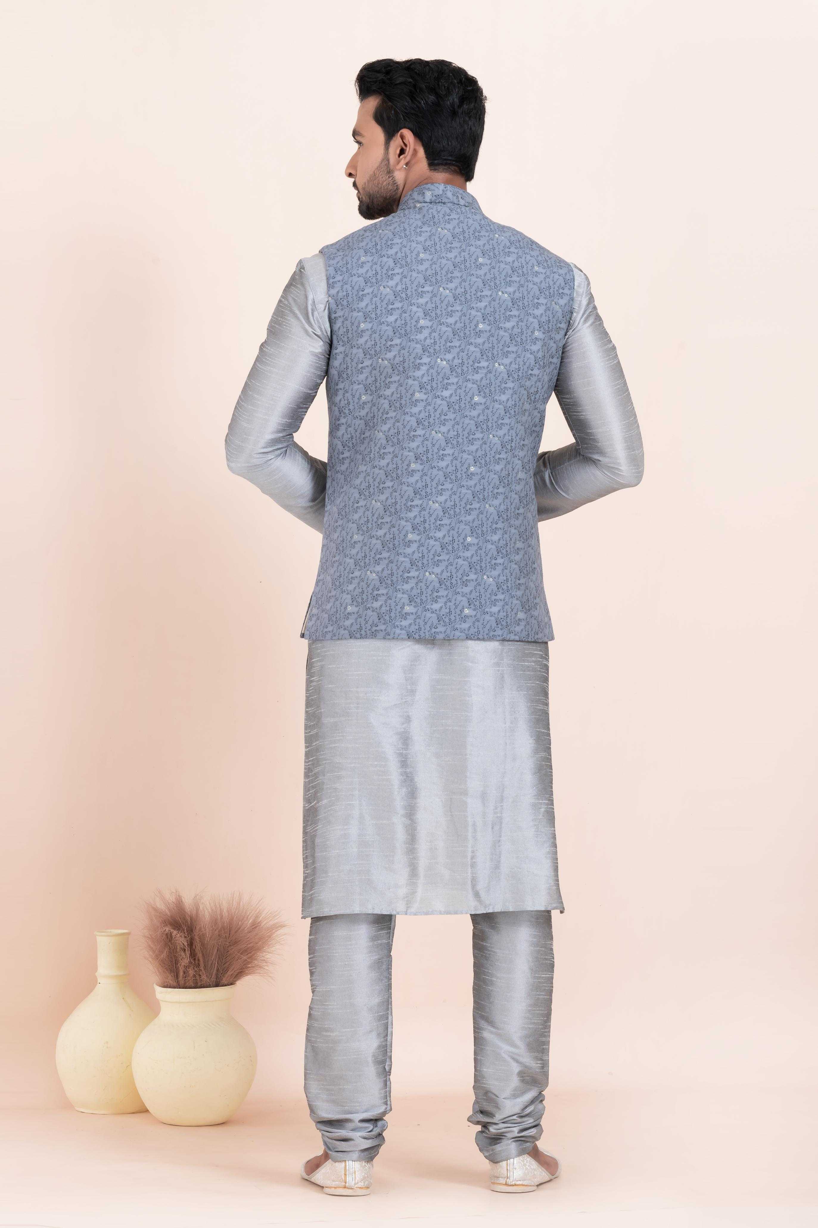Ynf Banarasi Soft Silk RIN223 2365B Mens Wear Wholesale Nehru Jacket Festive & Wedding Coats Modi Jackets Manufacturer