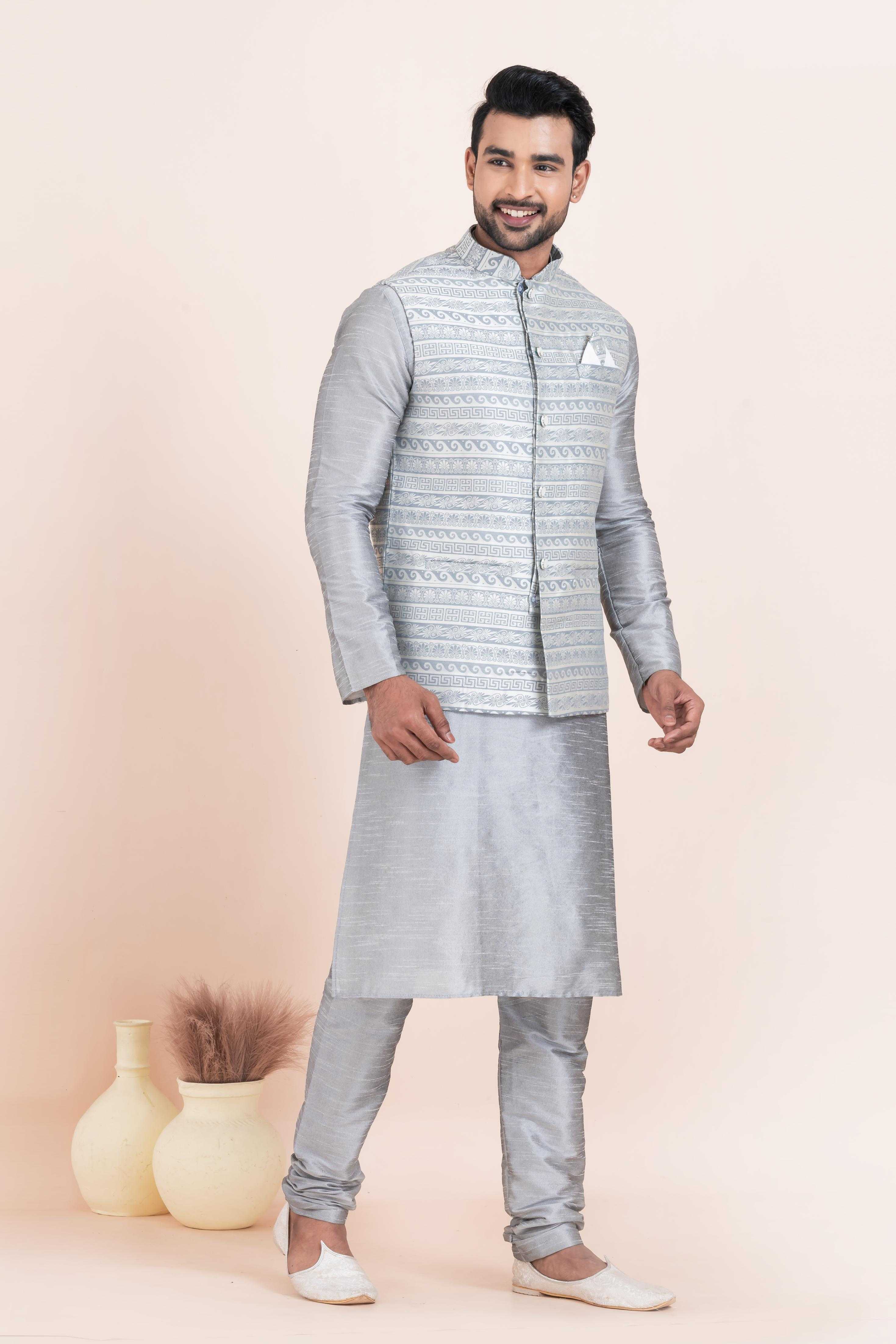 Ynf Banarasi Soft Silk RIN223 2366B Mens Wear Wholesale Nehru Jacket Festive & Wedding Coats Modi Jackets Manufacturer