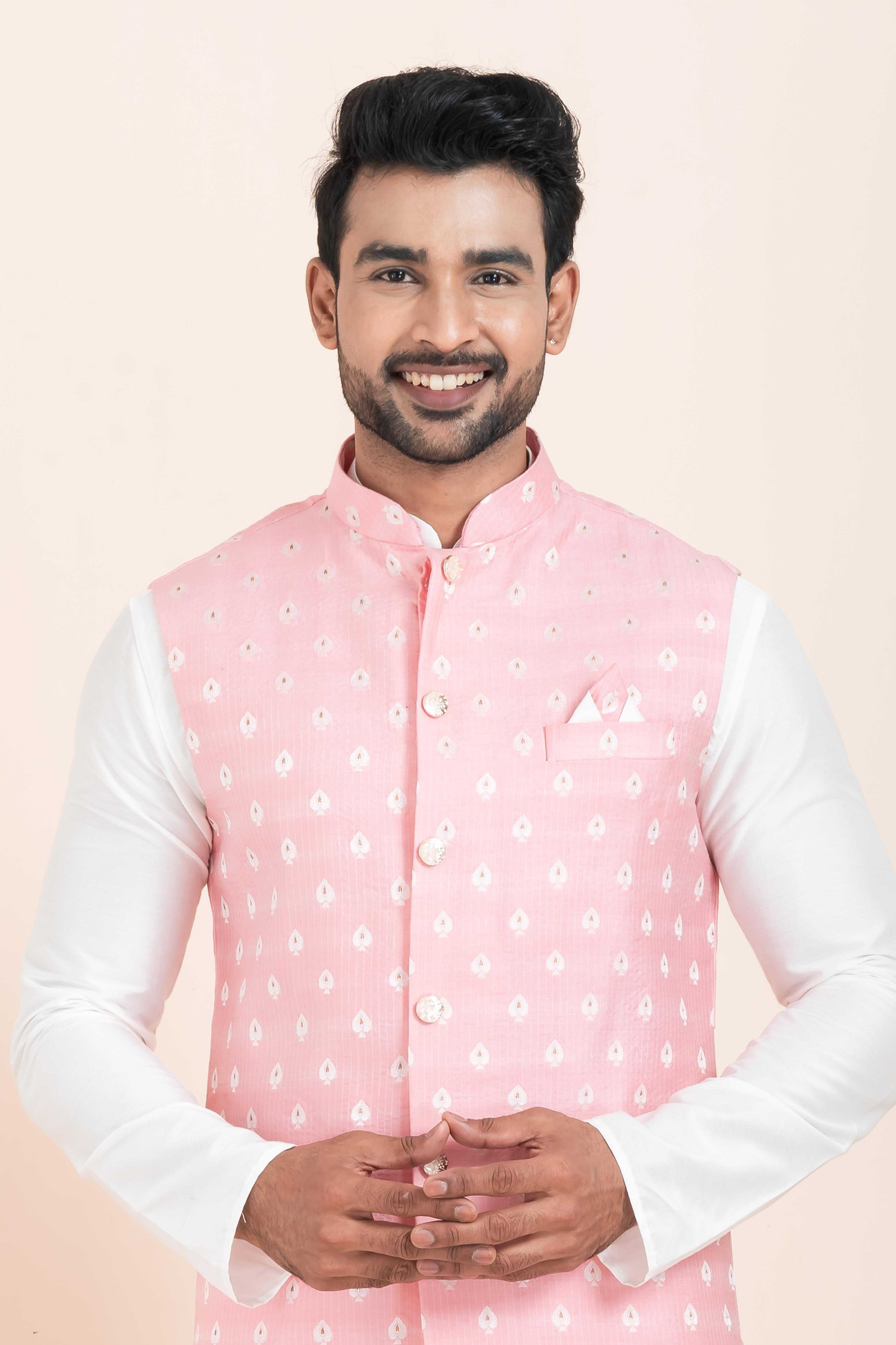 Ynf Banarasi Soft Silk RIN223 2369A Mens Wear Festive Collections Wholesale Nehru Jacket Onam Collections Modi Jackets Manufacturer